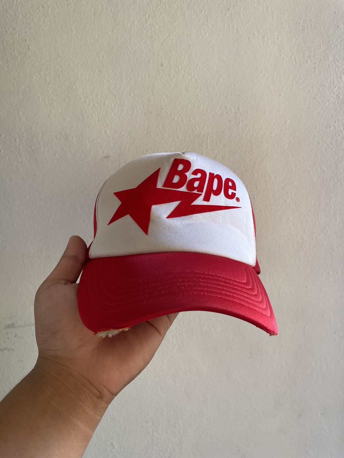 image of Bape Sta Mesh Cap in Red, Men's
