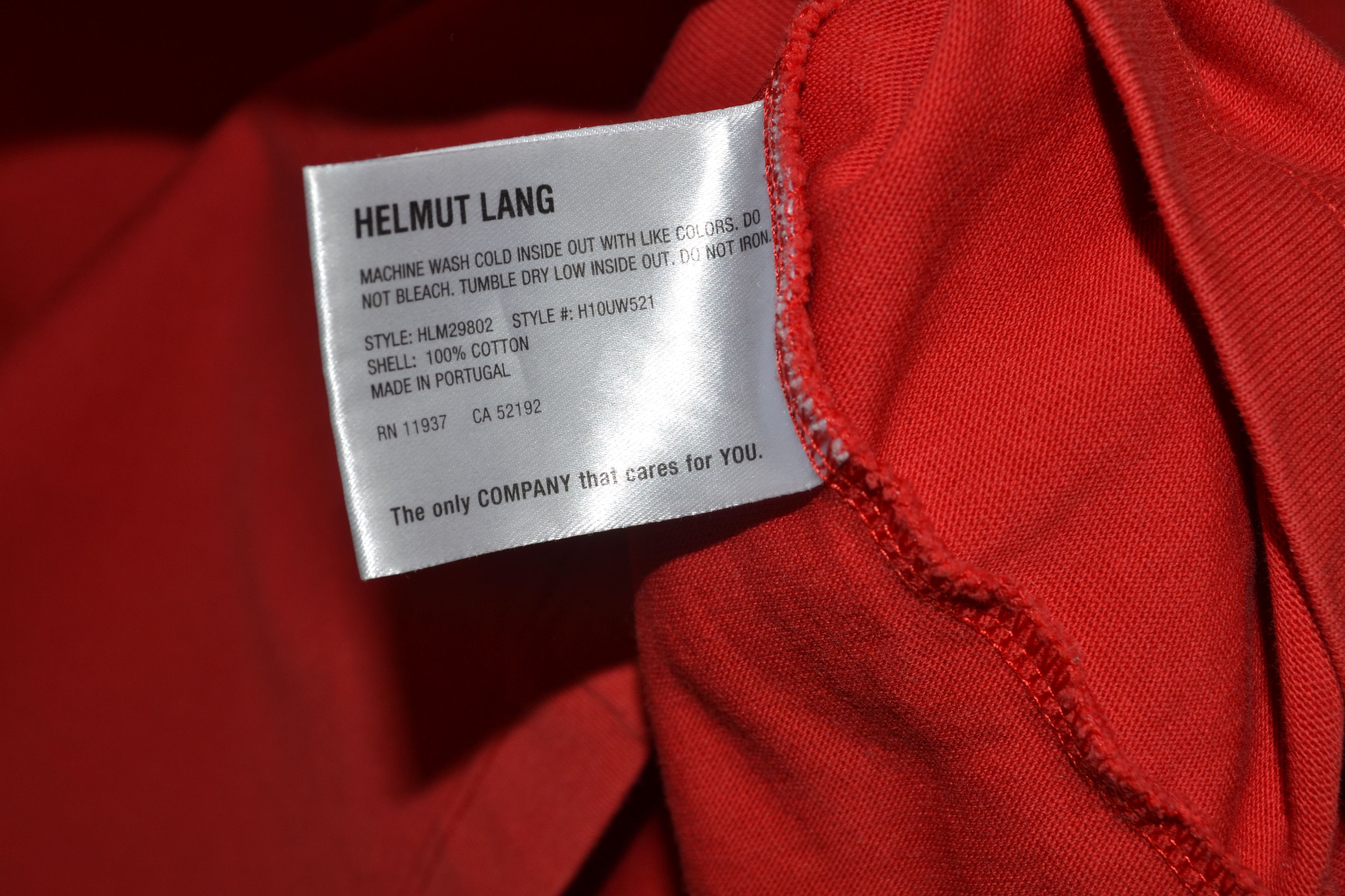Helmut Lang 🔴 Helmut Lang T Shirt Print Logo Tee Red Black Size US S / EU 44-46 / 1 - 3 Thumbnail