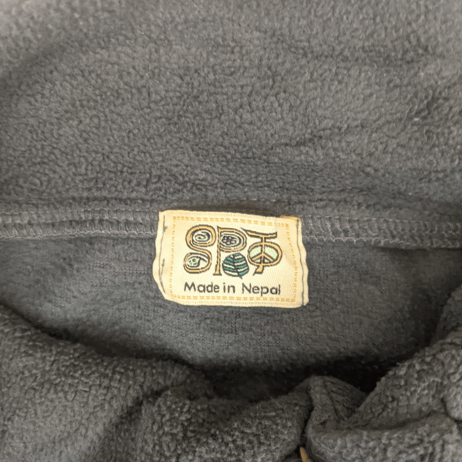 Japanese Brand Vintage 90's SPOQ Fleece Button Up Jacket Hippie Style Size US L / EU 52-54 / 3 - 8 Thumbnail