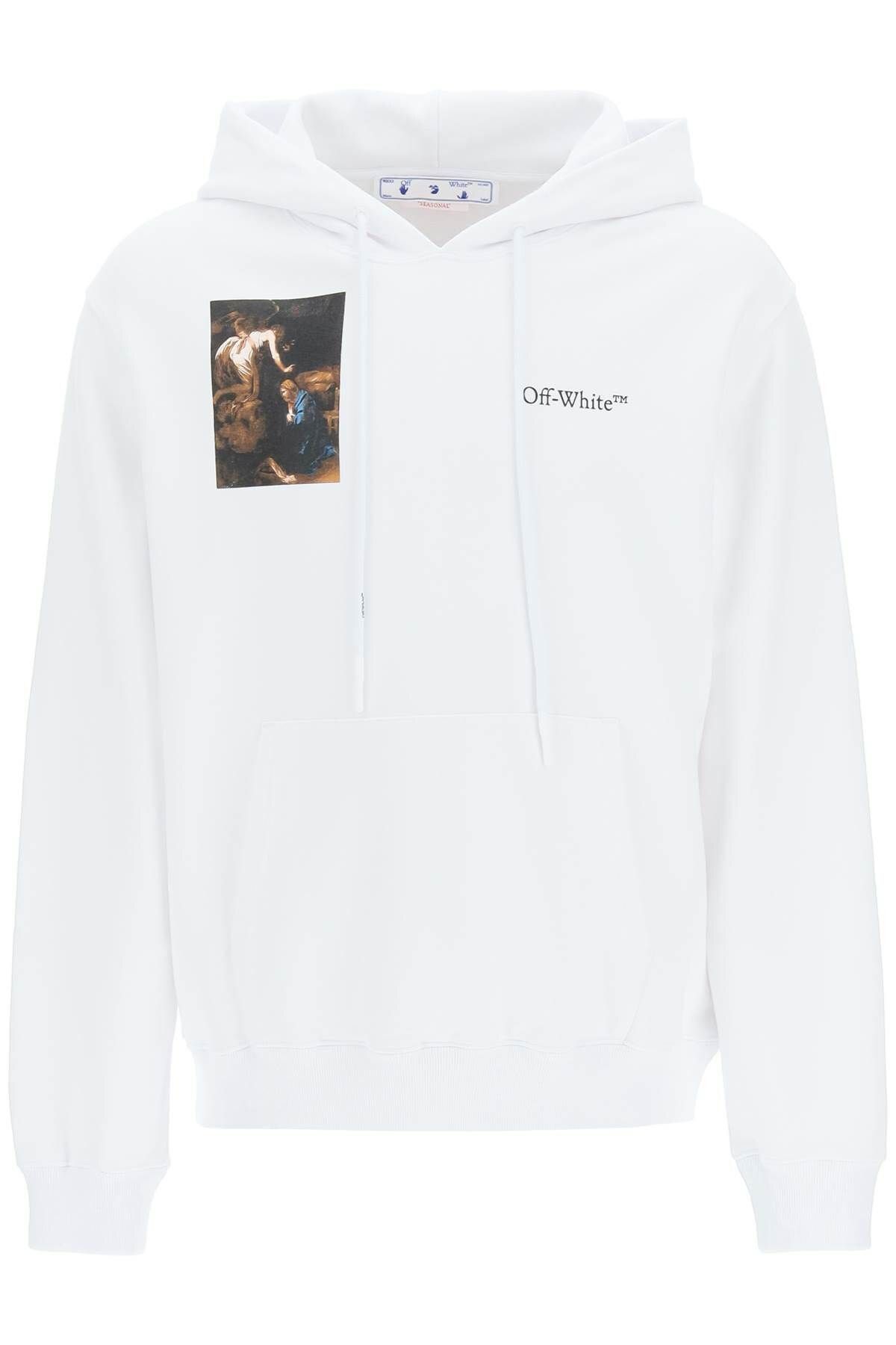 image of Off White Off-White Fw22 Caravaggio Logo Print Hoodie, Men's (Size XL)