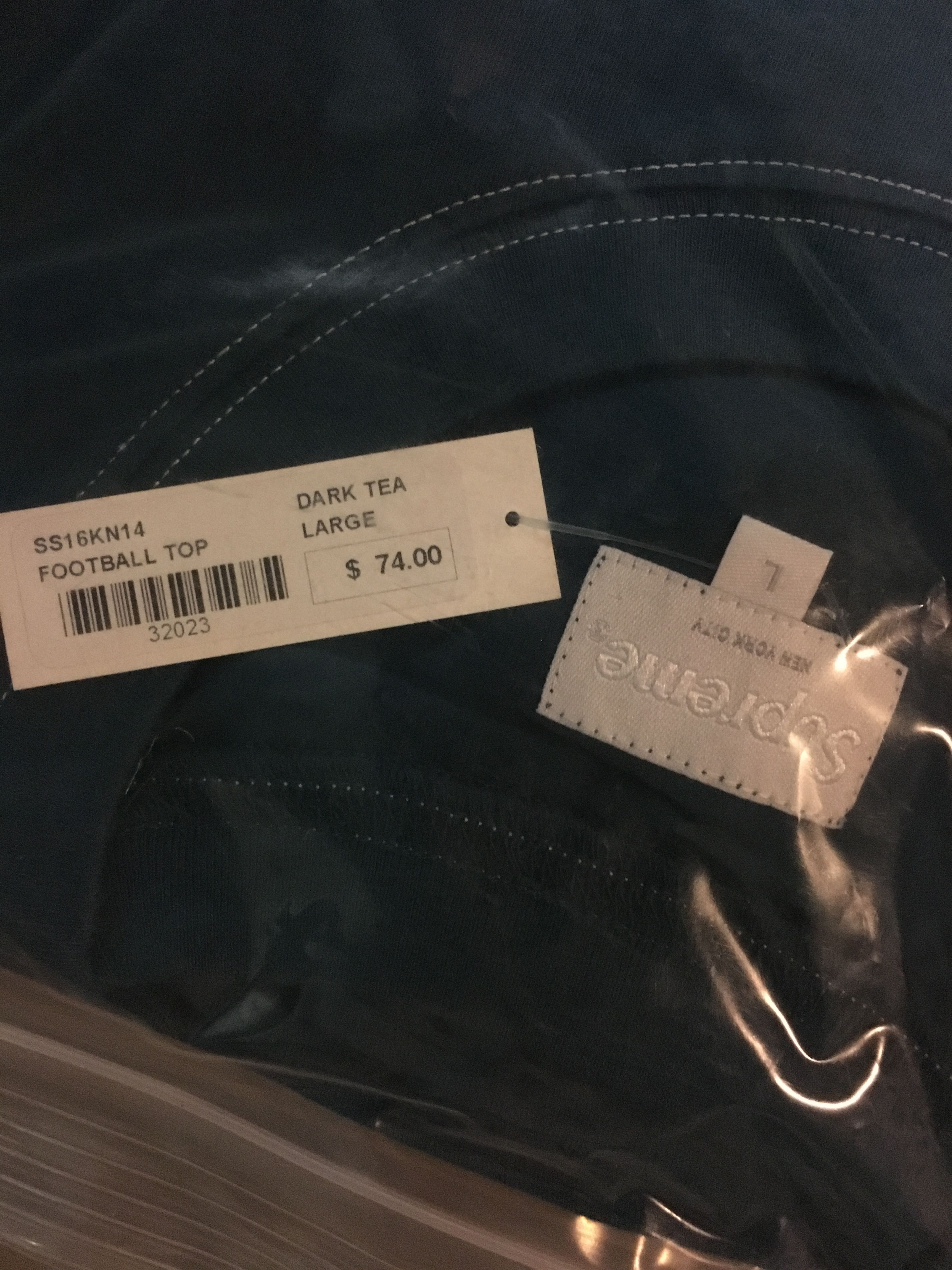 Supreme Supreme Football Top SS16 Dark Teal Size Large Size US L / EU 52-54 / 3 - 3 Thumbnail