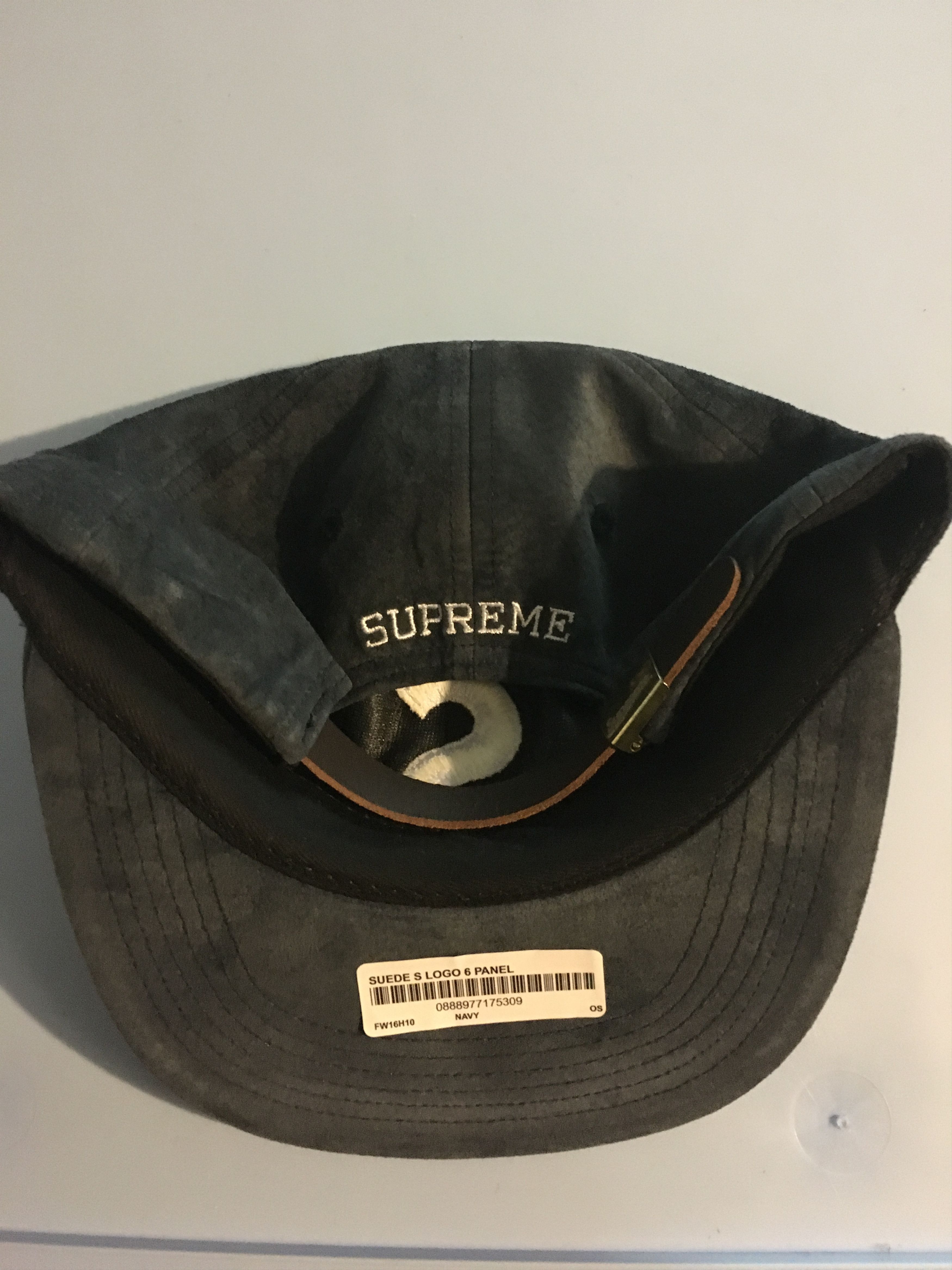 Supreme Supreme Suede S Logo 6-Panel Cap Navy FW16 | Grailed