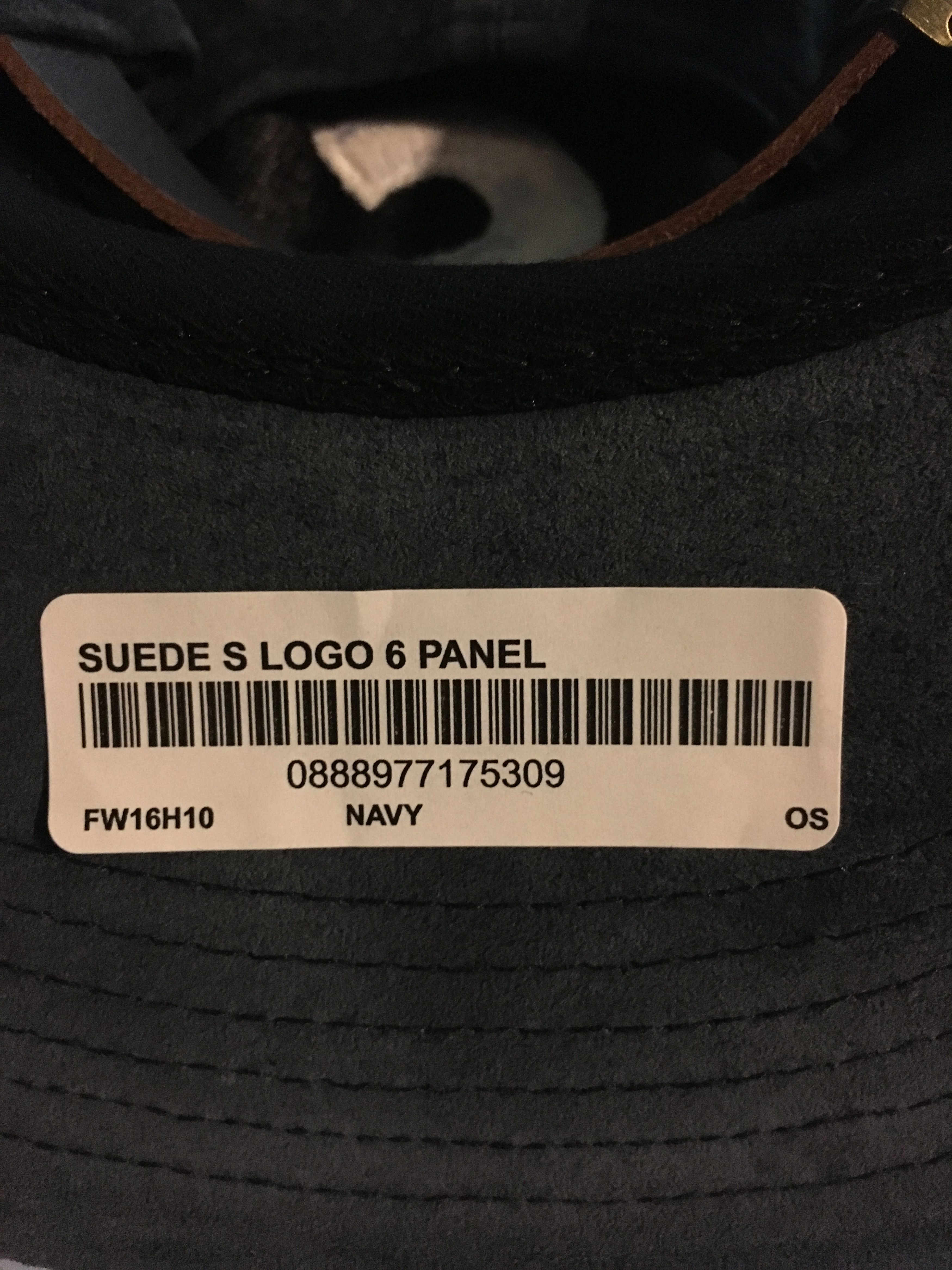 Supreme Supreme Suede S Logo 6-Panel Cap Navy FW16 Size ONE SIZE - 3 Thumbnail