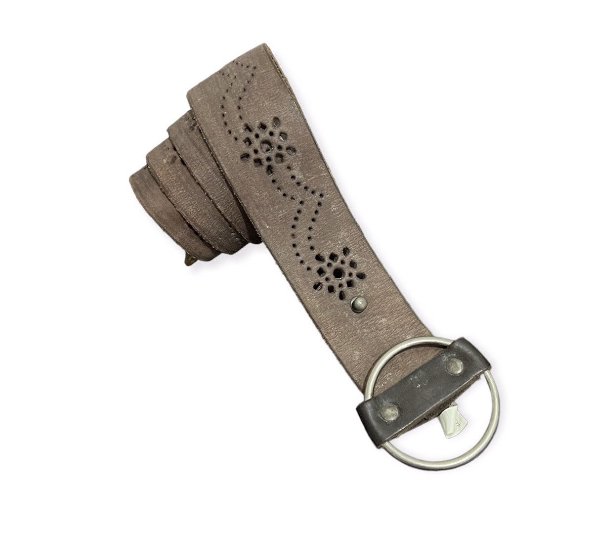 image of Genuine Leather Buckle Belt, Women's