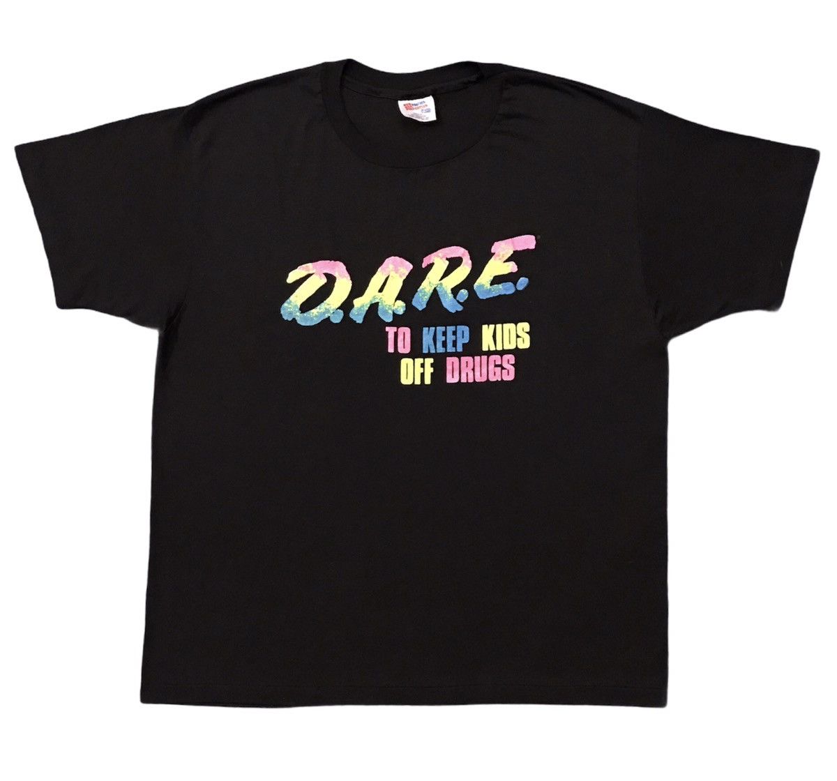 D.A.R.E 80s Vintage Ronald Reagan Propaganda Drugs Abuse Promo tee Size US XL / EU 56 / 4 - 1 Thumbnail