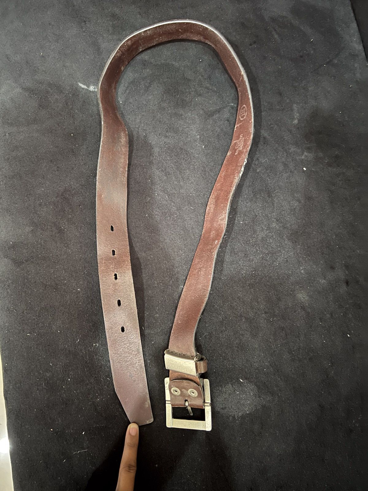 Japanese Brand Unbrand Leather Buckle Belt Size ONE SIZE - 6 Thumbnail