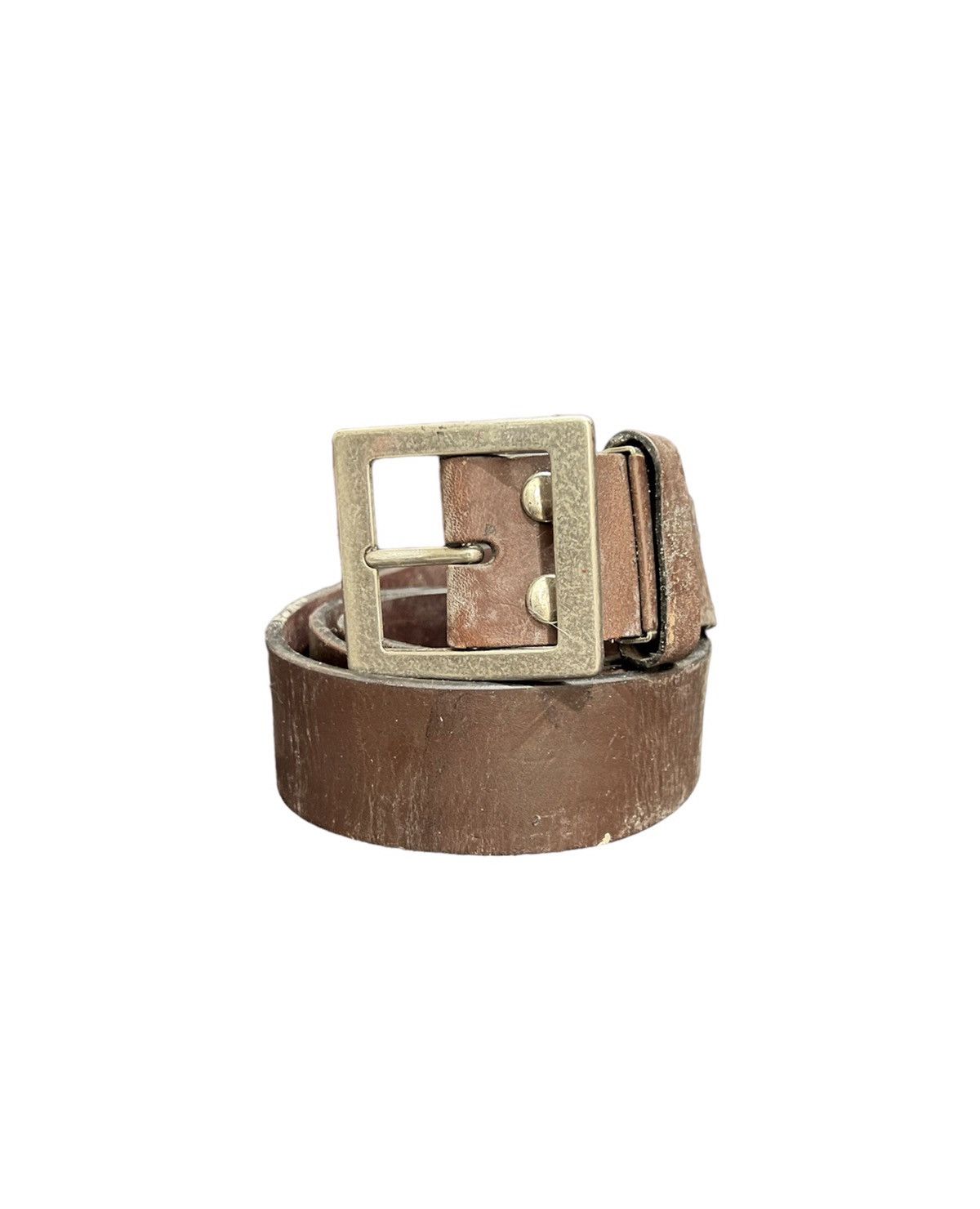 image of Unbrand Leather Buckle Belt, Men's