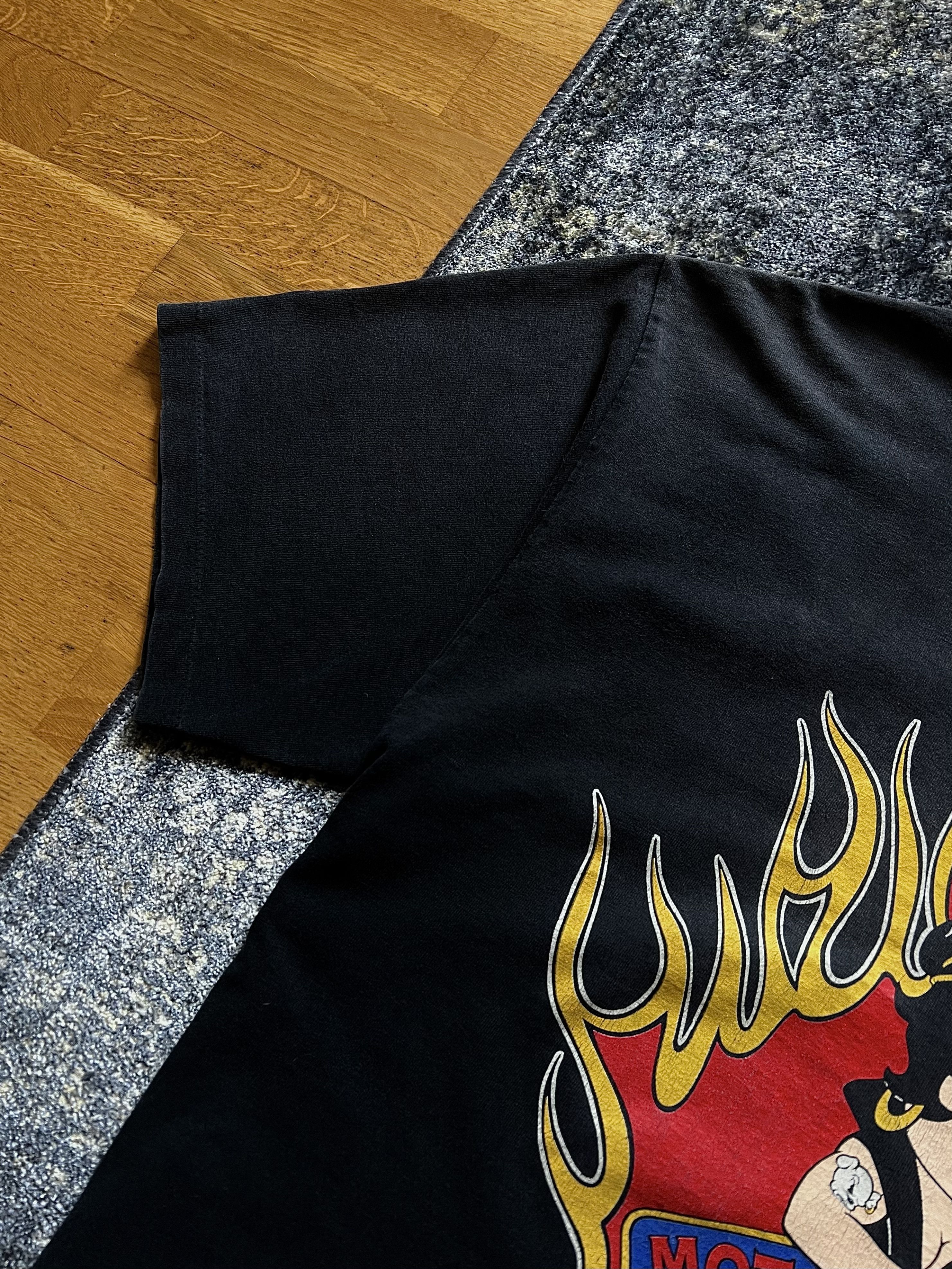 Vintage 90s Vintage 1994 Betty Boop Motorcycles Flame Graphic Shirt Size US XL / EU 56 / 4 - 8 Thumbnail