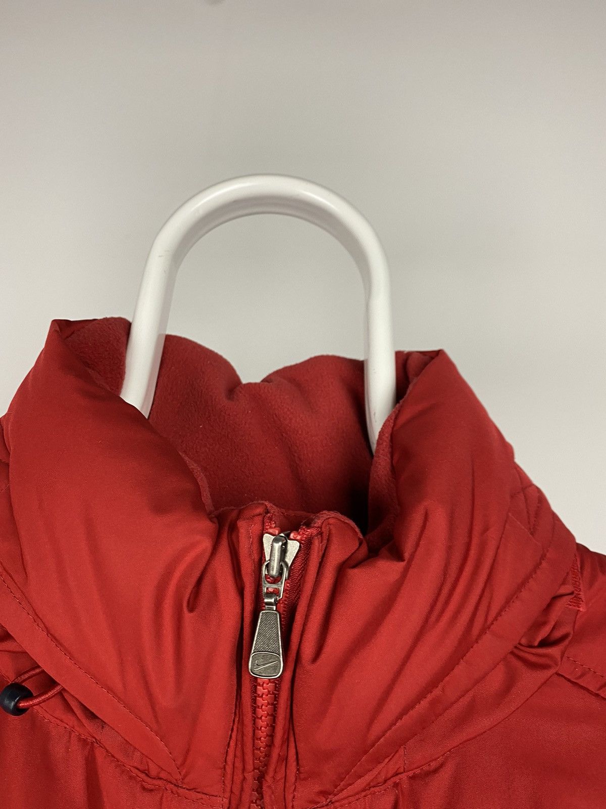 Nike × Vintage Nike vintage red puffer vest small swoosh duck down 2000s Size US XL / EU 56 / 4 - 3 Thumbnail