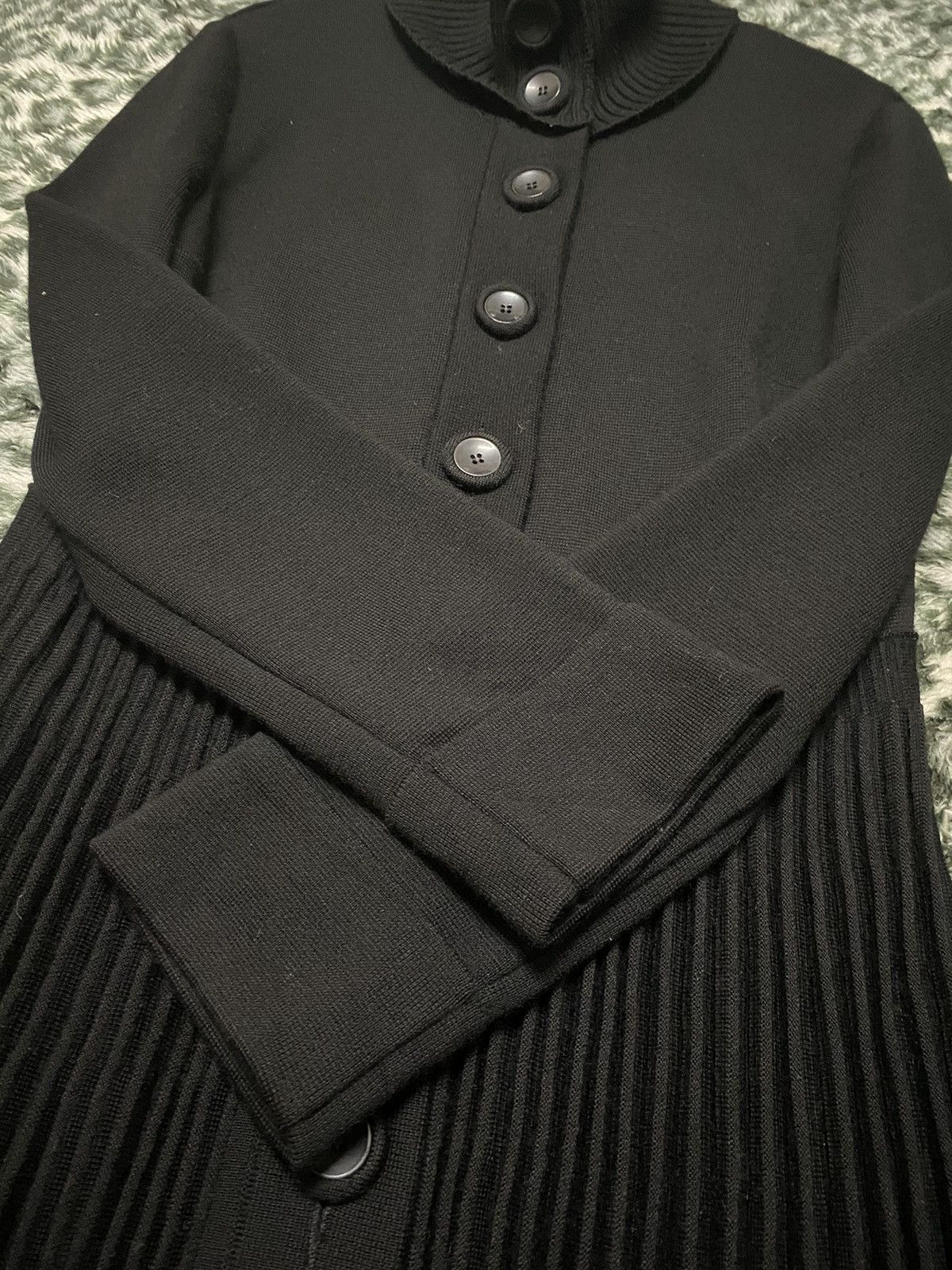 Valentino VALENTINO DARK LUXURY WOOL ELEGANT MIDI DRESS/CARDIGAN Size L / US 10 / IT 46 - 5 Thumbnail
