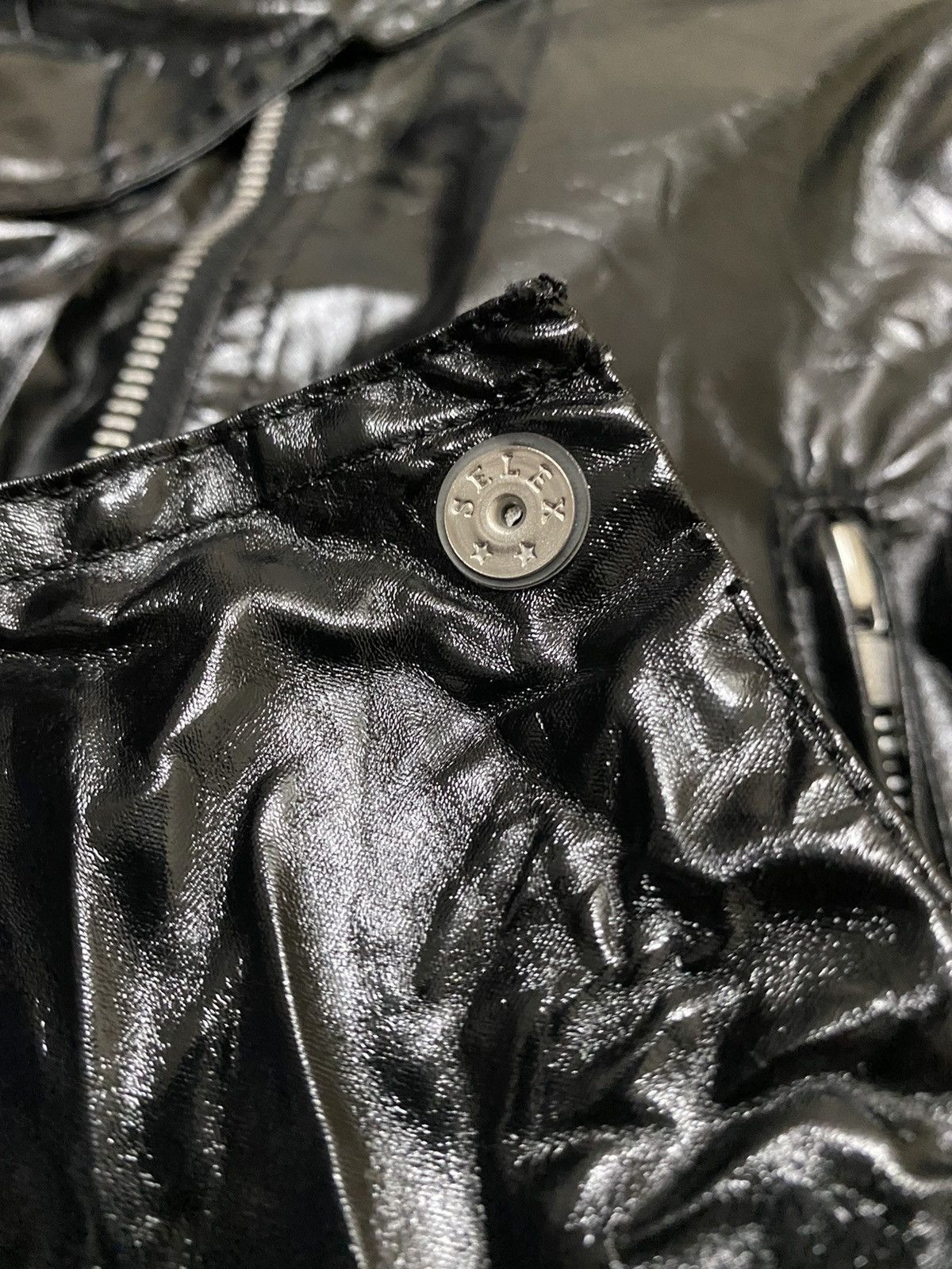 Jean Paul Gaultier VINTAGE CRACKED WAXED LIGHT JACKET JPG FOR SEPT PREMIERES Size S / US 4 / IT 40 - 8 Thumbnail