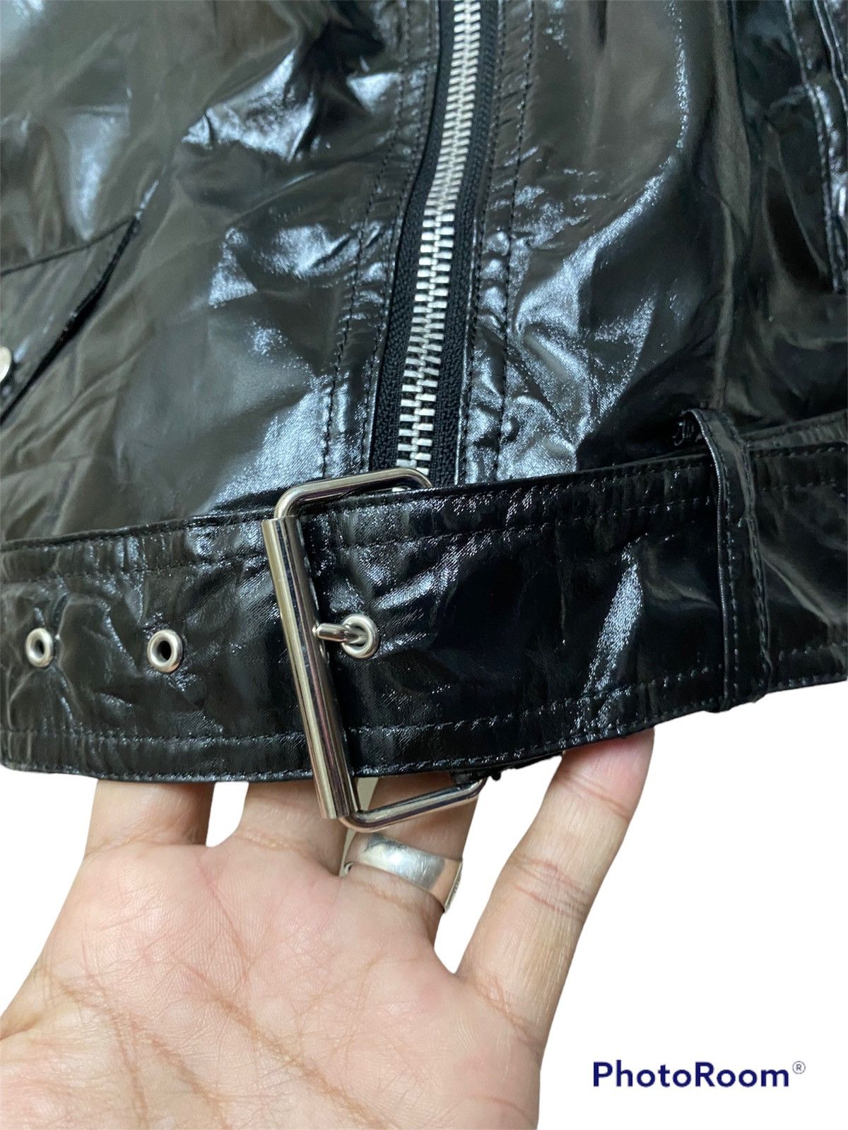 Jean Paul Gaultier VINTAGE CRACKED WAXED LIGHT JACKET JPG FOR SEPT PREMIERES Size S / US 4 / IT 40 - 3 Thumbnail