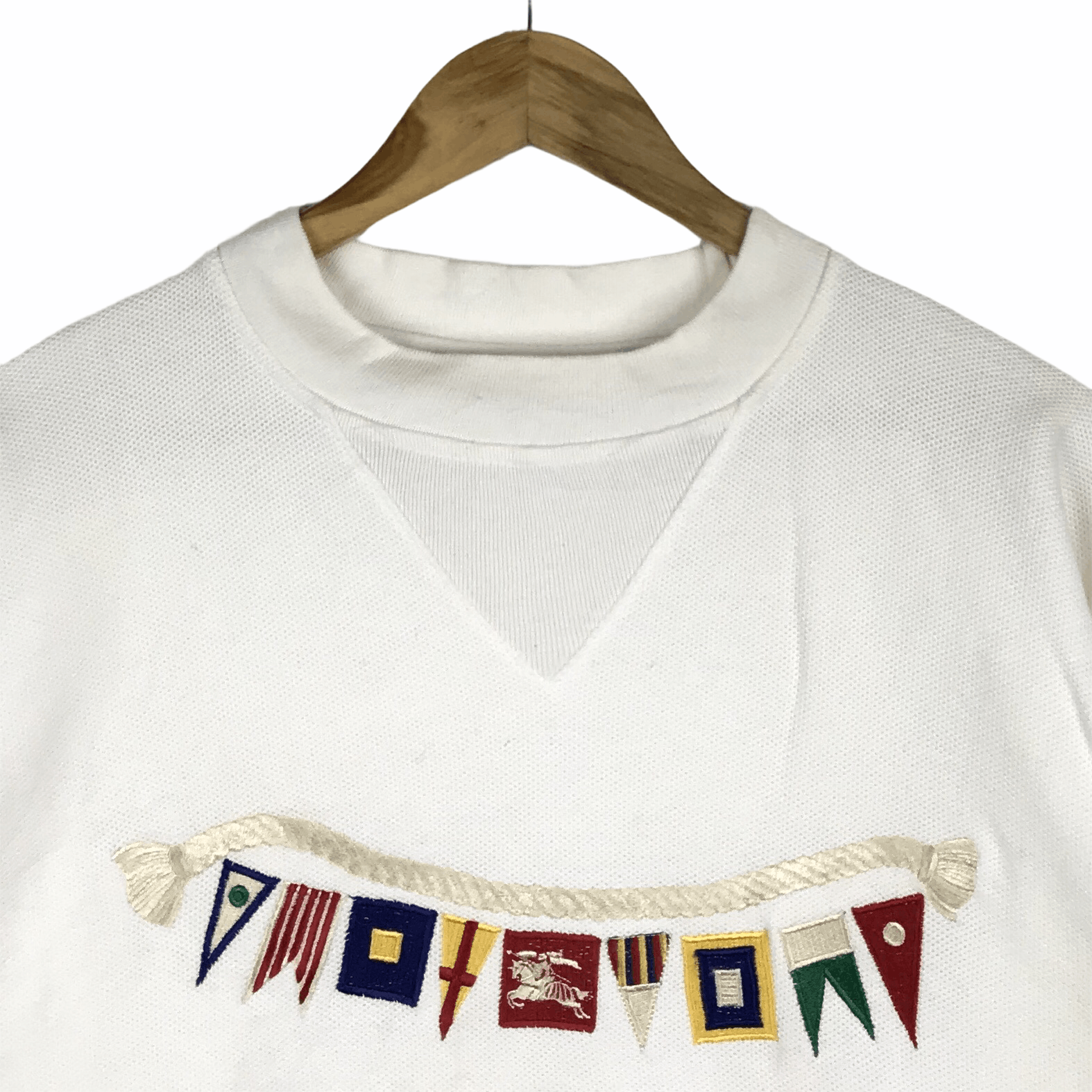 Burberry Vintage 90s BURBERRYS OF LONDON Embroidery Flag White Label Size US S / EU 44-46 / 1 - 2 Thumbnail