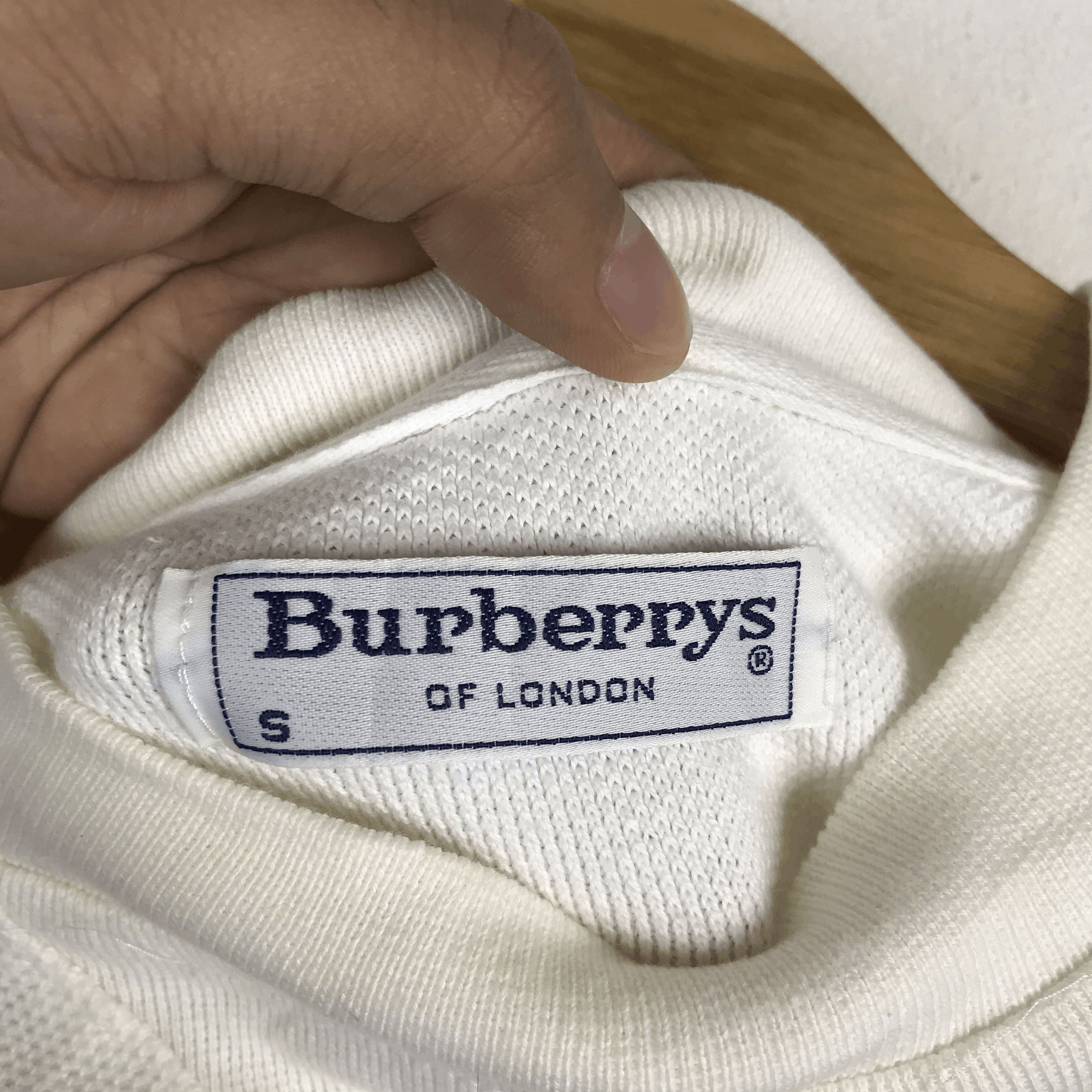 Burberry Vintage 90s BURBERRYS OF LONDON Embroidery Flag White Label Size US S / EU 44-46 / 1 - 3 Thumbnail