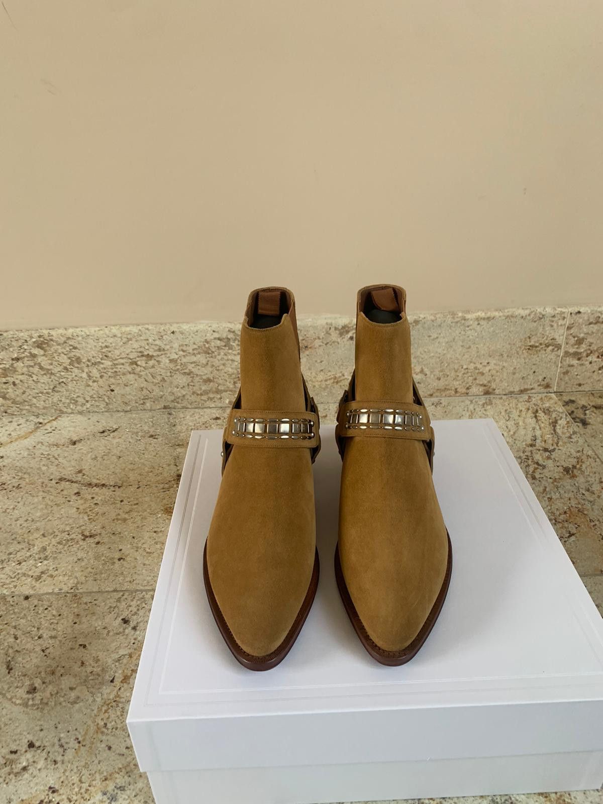 Celine o1rshd1 / 555 / Carmague Harness Boots in Havana Size US 7 / EU 40 - 4 Thumbnail