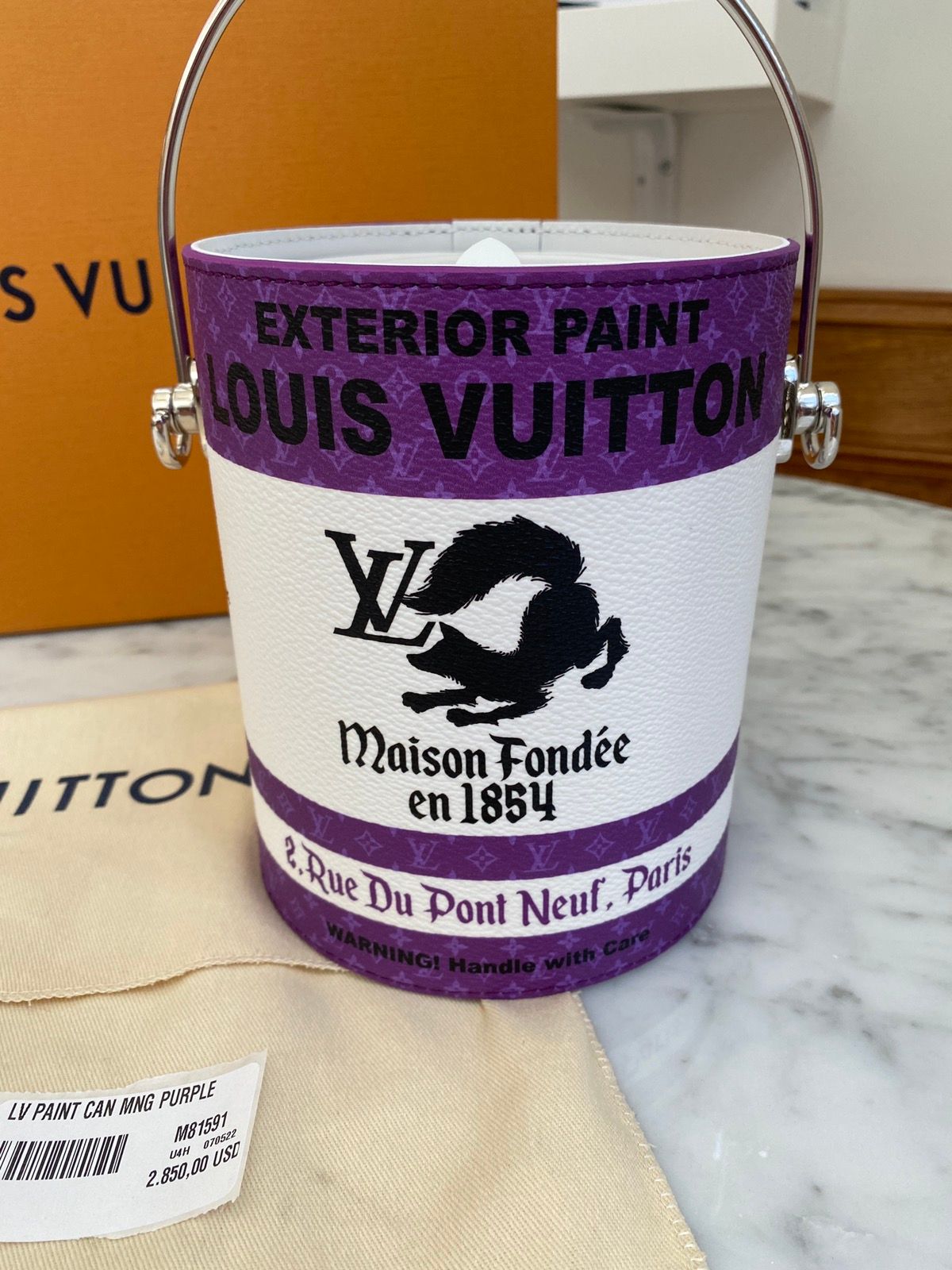 Louis Vuitton Louis Vuitton Paint Can Bucket Leather Bag FW22 Runway