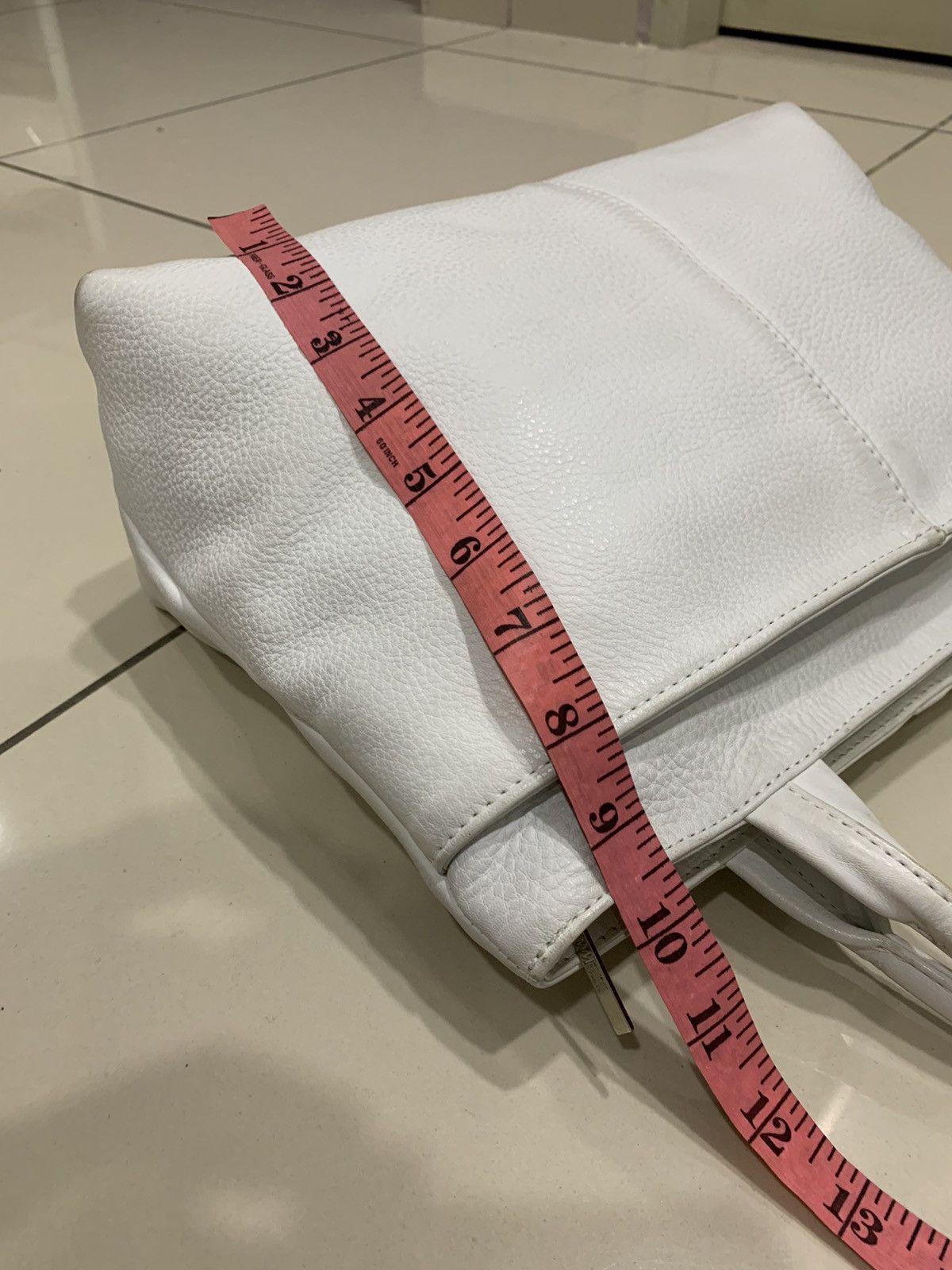 Issey Miyake × Vintage MIYAKE DESIGN STUDIO OFF WHITE LEATHER SHOULDER BAG Size ONE SIZE - 8 Thumbnail