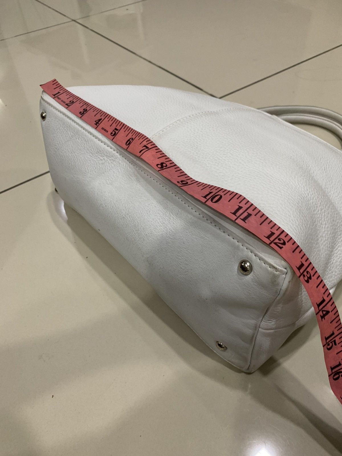 Issey Miyake × Vintage MIYAKE DESIGN STUDIO OFF WHITE LEATHER SHOULDER BAG Size ONE SIZE - 7 Thumbnail