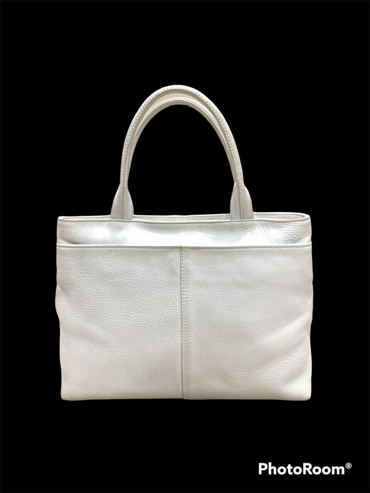 MIYAKE DESIGN STUDIO OFF WHITE LEATHER SHOULDER BAG