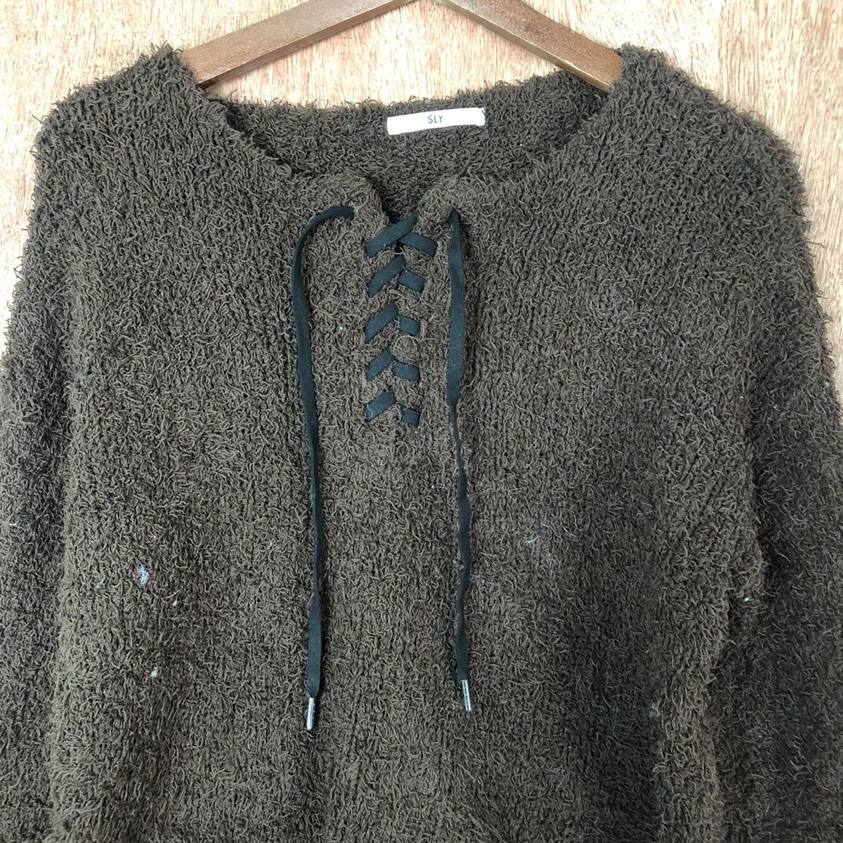 Hypebeast SLY Dark Brown Shag Shaggy Fur Mohair Knitwear #6579 Size L / US 10 / IT 46 - 6 Thumbnail