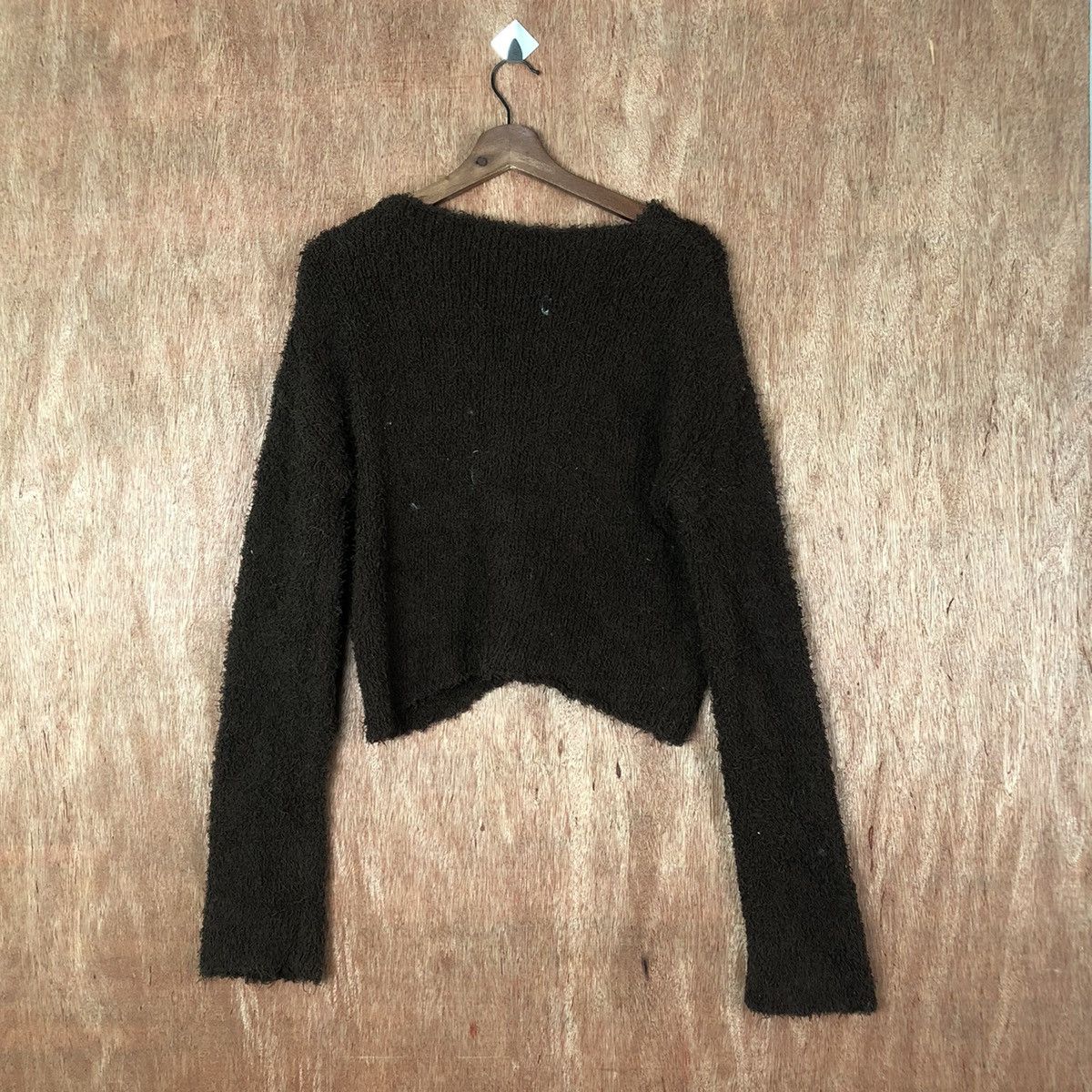 Hypebeast SLY Dark Brown Shag Shaggy Fur Mohair Knitwear #6579 Size L / US 10 / IT 46 - 10 Thumbnail