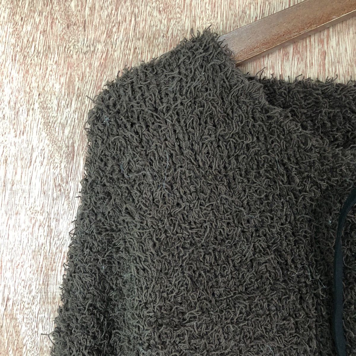 Hypebeast SLY Dark Brown Shag Shaggy Fur Mohair Knitwear #6579 Size L / US 10 / IT 46 - 7 Thumbnail