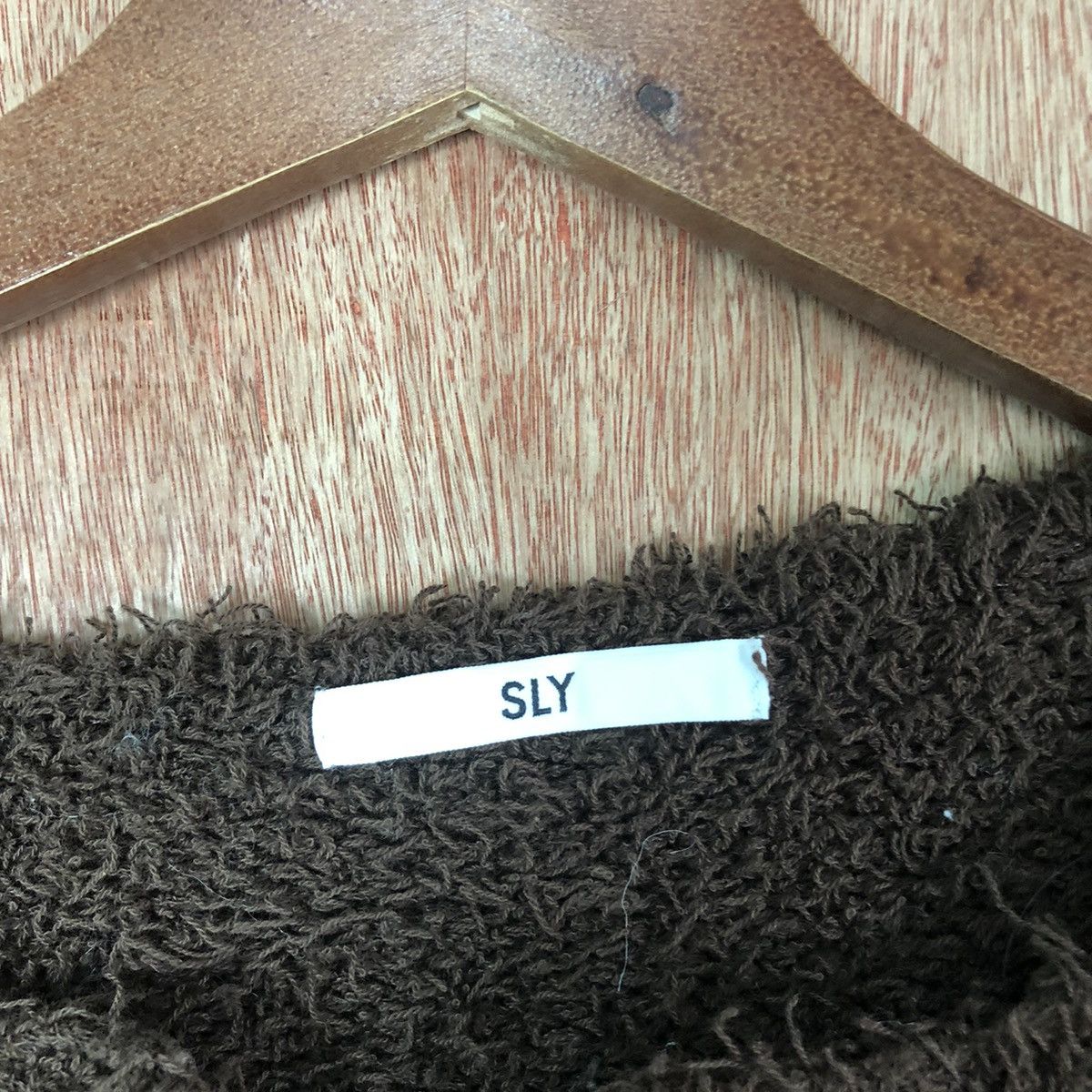 Hypebeast SLY Dark Brown Shag Shaggy Fur Mohair Knitwear #6579 Size L / US 10 / IT 46 - 8 Thumbnail