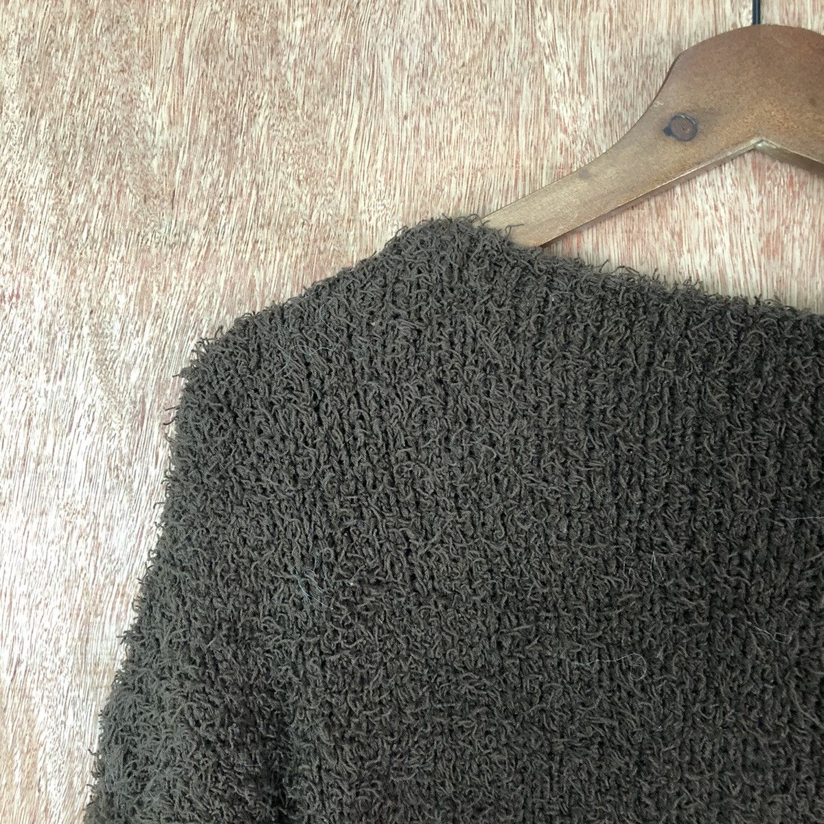 Hypebeast SLY Dark Brown Shag Shaggy Fur Mohair Knitwear #6579 Size L / US 10 / IT 46 - 11 Thumbnail