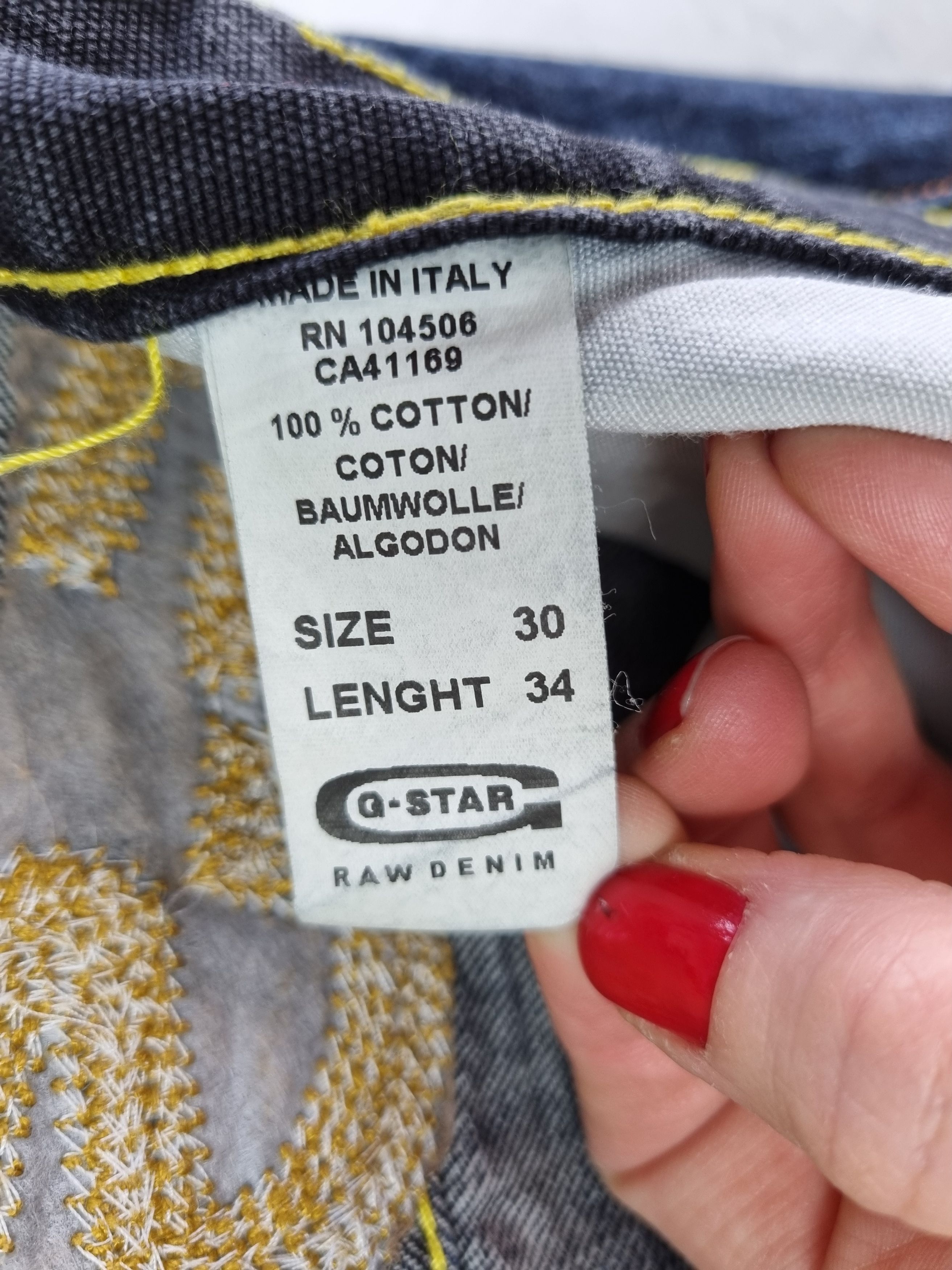 G-Star Rare Embroidered Big Logo Gstar Denim Jeans Size US 30 / EU 46 - 8 Thumbnail