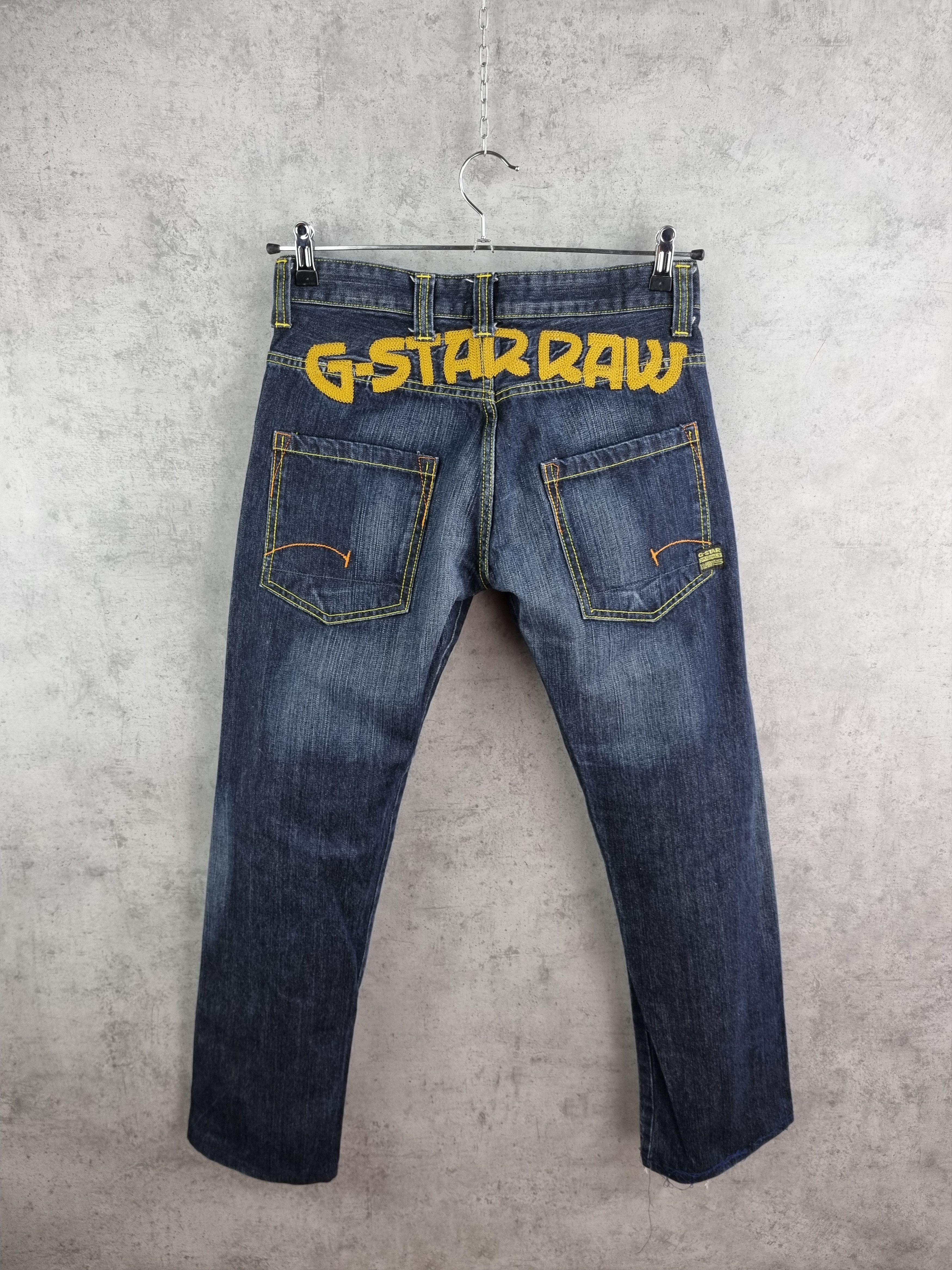 G-Star Rare Embroidered Big Logo Gstar Denim Jeans Size US 30 / EU 46 - 1 Thumbnail
