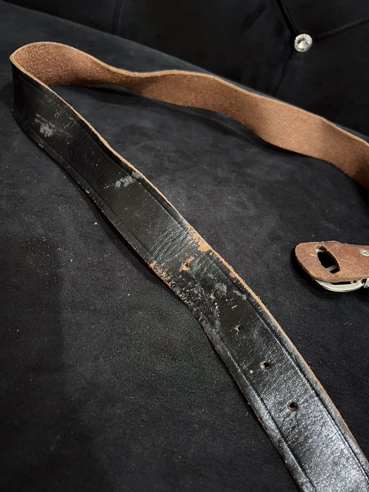 Vintage Rawlings Leather Buckle Belt Size ONE SIZE - 7 Thumbnail
