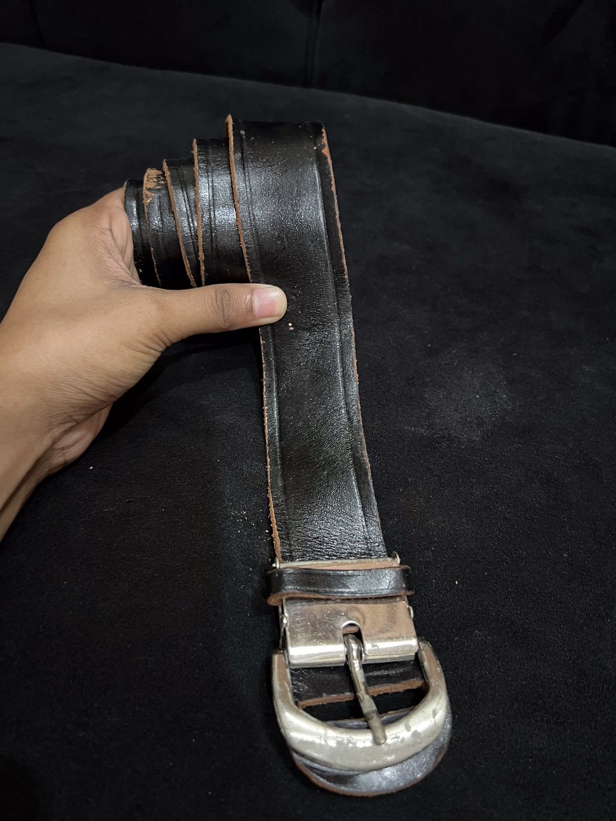 Vintage Rawlings Leather Buckle Belt Size ONE SIZE - 3 Thumbnail