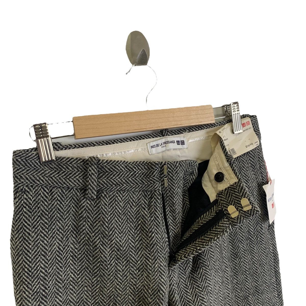 Uniqlo Ines De La Fressange Tartan Wool Casual Trouser Pants