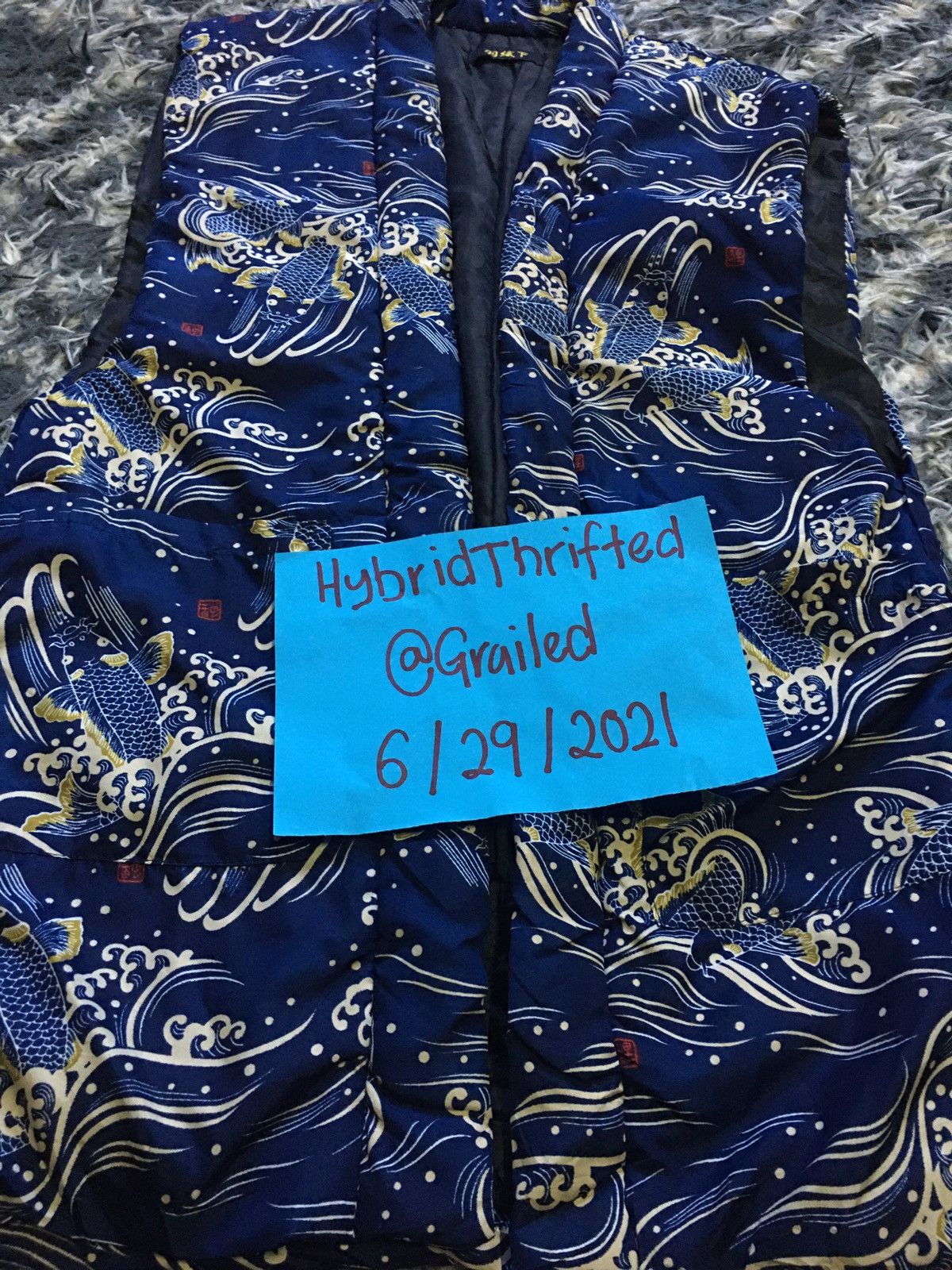 Japanese Brand VINTAGE SLEVELESS KOI FISH FULLPRINT Size US S / EU 44-46 / 1 - 16 Thumbnail