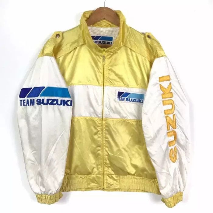 Vintage Vintage 80s SUZUKI TEAM RACING Windbreaker Jacket Size US L / EU 52-54 / 3 - 3 Thumbnail