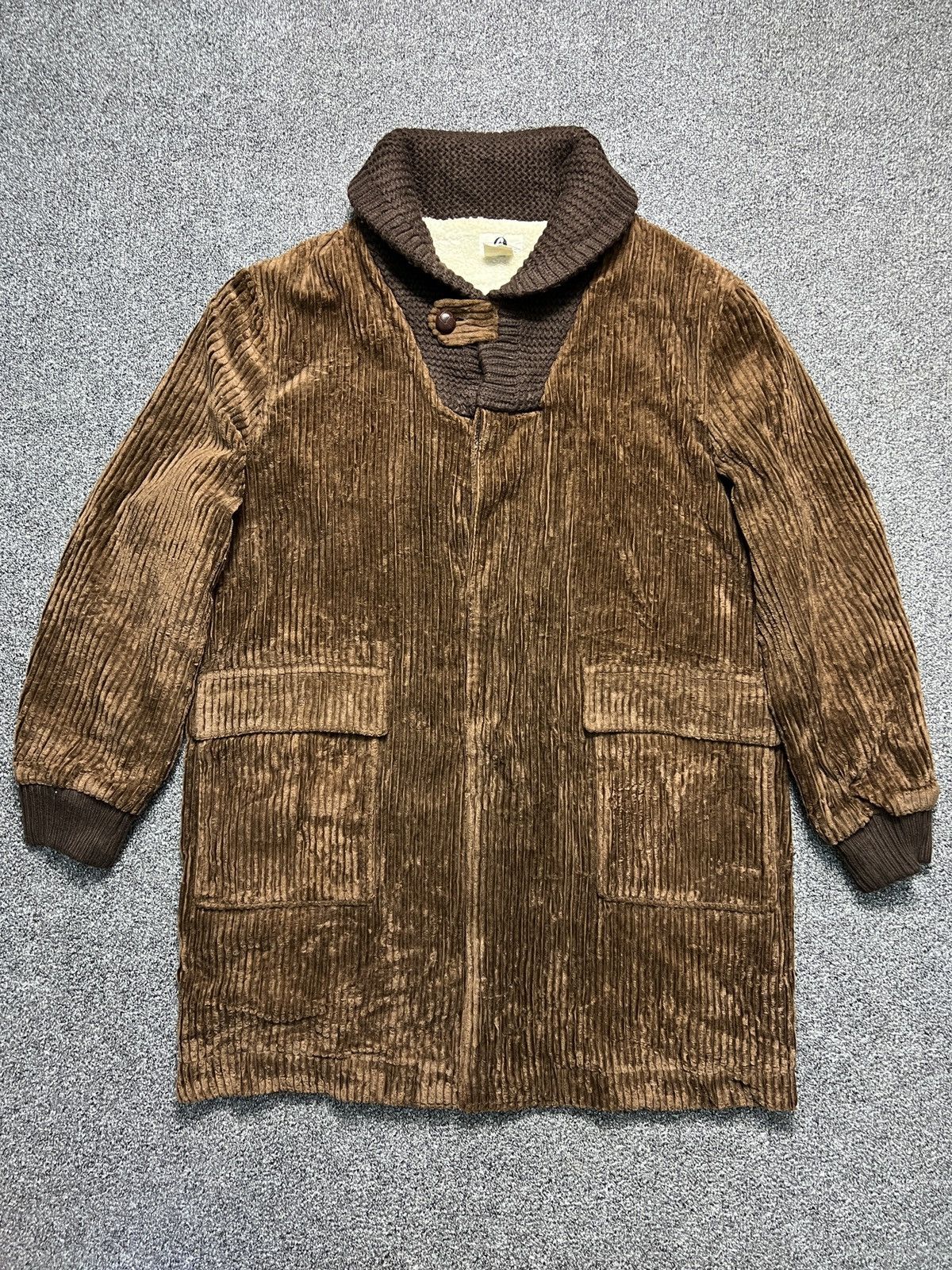 image of 1990 Goodenough Corduroy Sherpa Coat in Brown, Men's (Size Large)