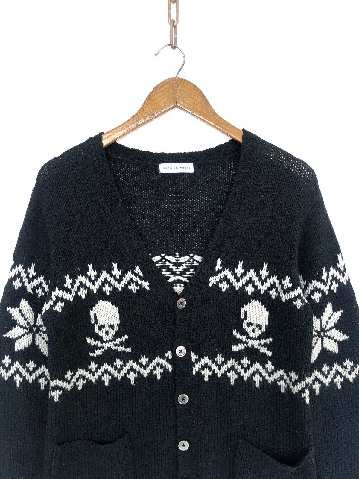 Maharishi GRAIL🔥Nano Universe 🇯🇵 Hand Knit Kurt Cardigan Size US M / EU 48-50 / 2 - 3 Thumbnail