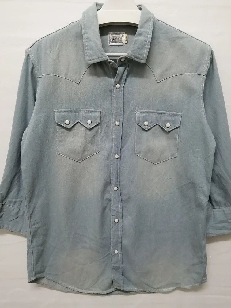 Denime Japanese Brand DENIME Denim Shirt Size US L / EU 52-54 / 3 - 2 Thumbnail