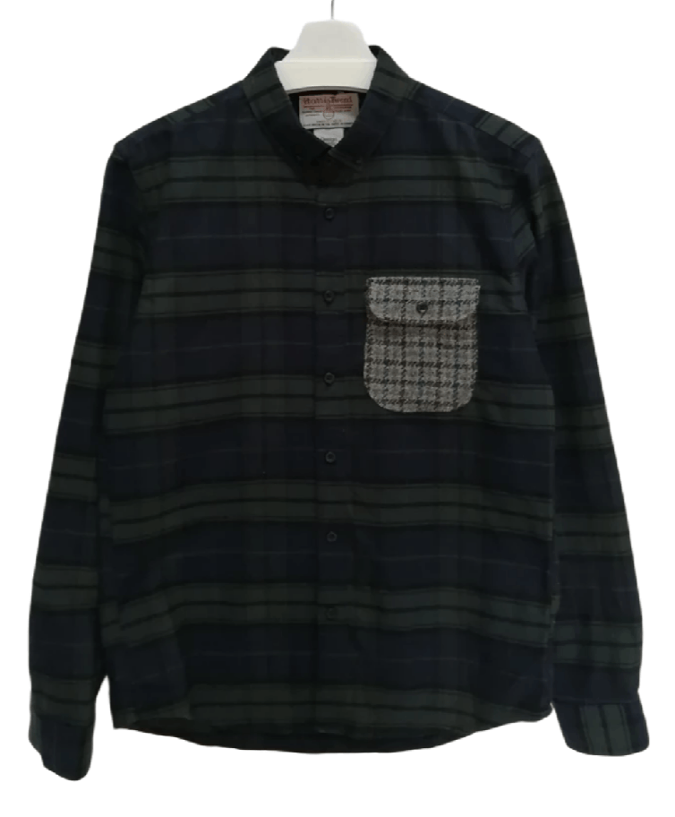 Harris Tweed HARRIS TWEED x Graniph Checkered Pocket Shirt Size US M / EU 48-50 / 2 - 1 Thumbnail