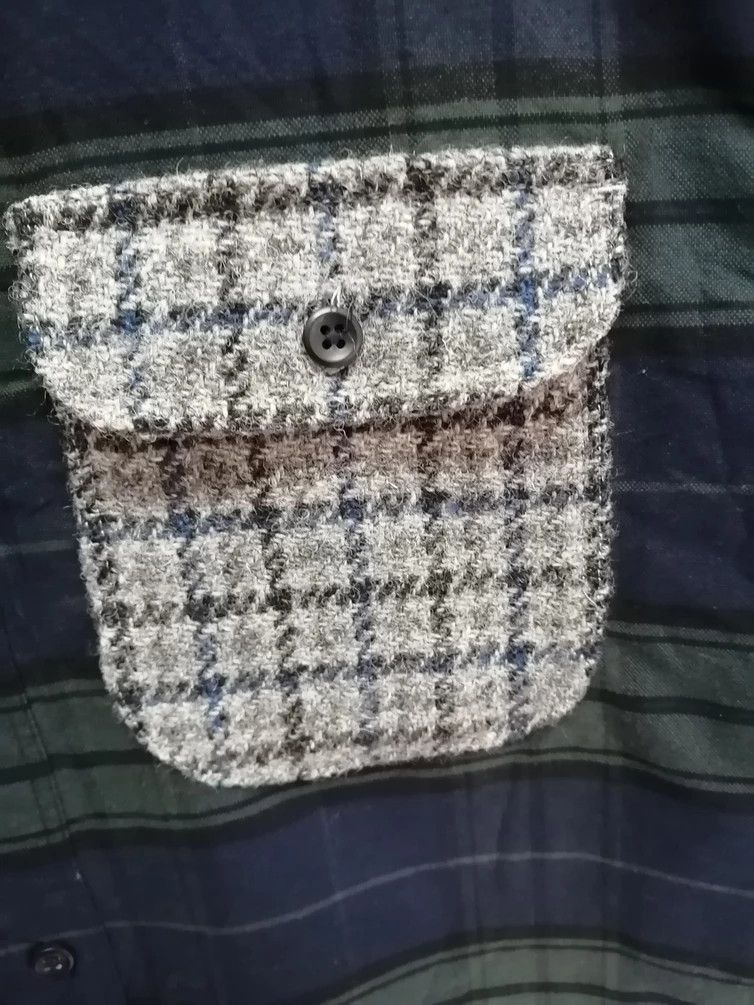 Harris Tweed HARRIS TWEED x Graniph Checkered Pocket Shirt Size US M / EU 48-50 / 2 - 4 Thumbnail