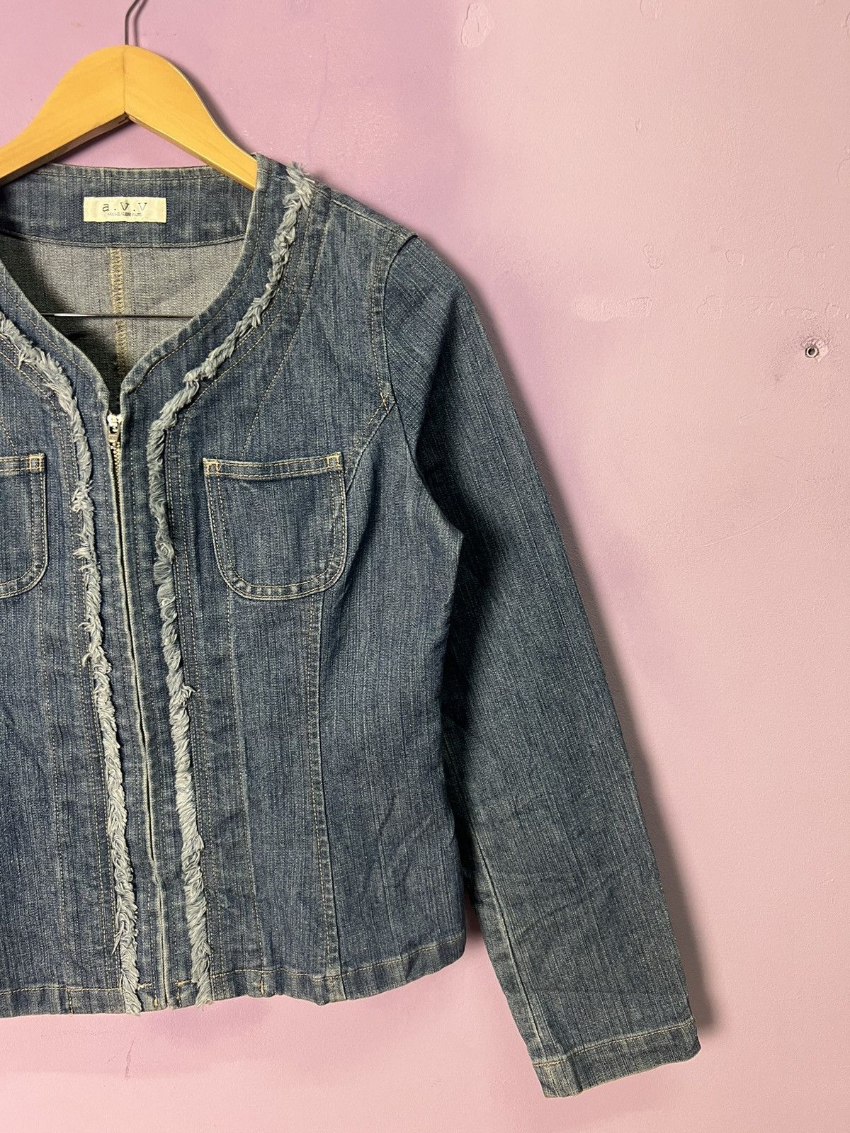 Michel Klein 🔥AVV Michel Klein Zipper Denim Jacket Size S / US 4 / IT 40 - 5 Thumbnail