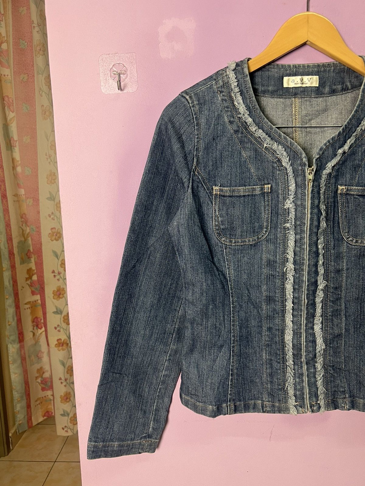 Michel Klein 🔥AVV Michel Klein Zipper Denim Jacket Size S / US 4 / IT 40 - 3 Thumbnail