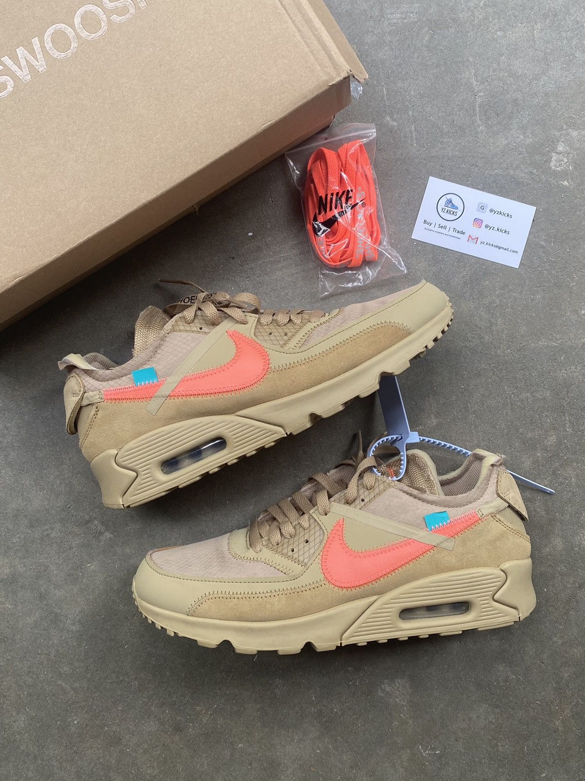 Off-White Air Max 90 Desert Ore size VNDS