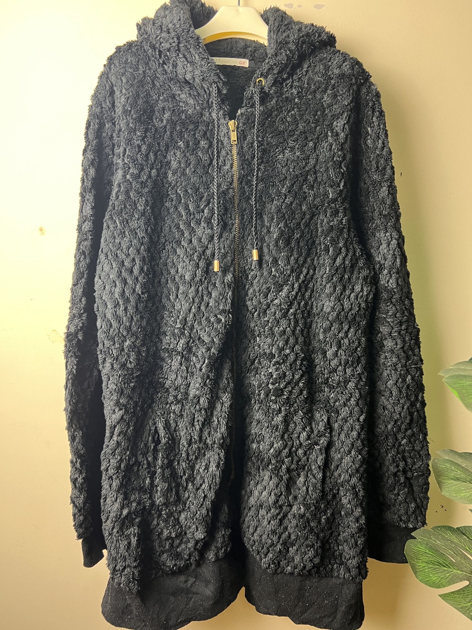 Japanese Brand 🔥Black GF Faux Fur Zipper Jackets Size US S / EU 44-46 / 1 - 2 Thumbnail