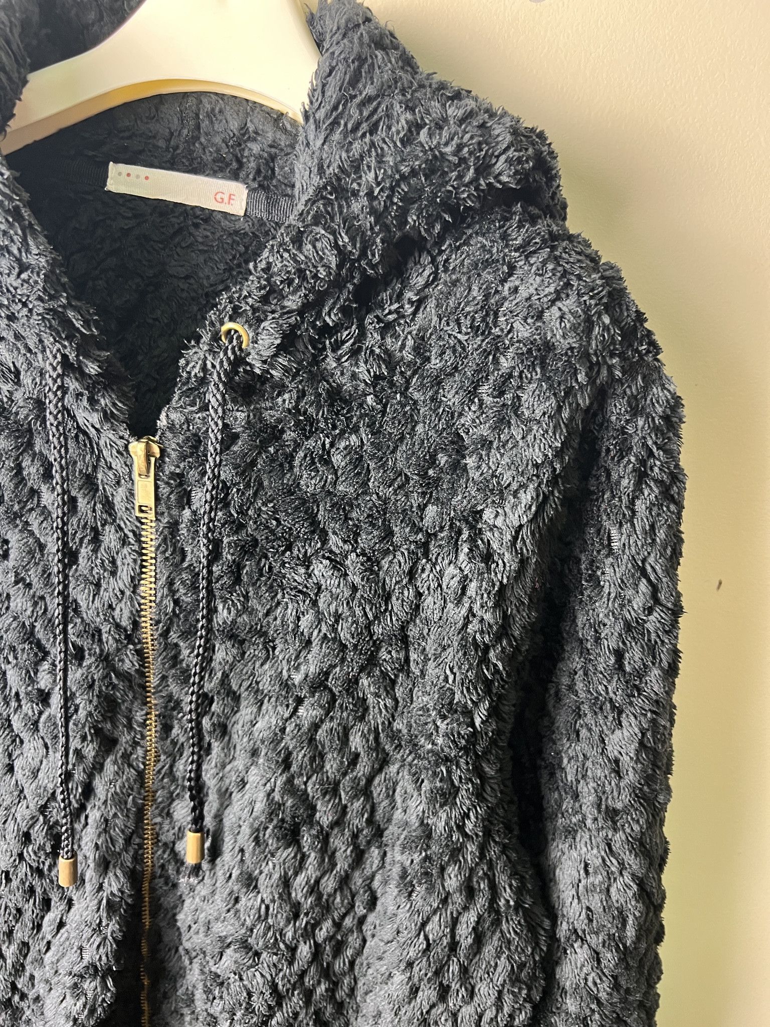 Japanese Brand 🔥Black GF Faux Fur Zipper Jackets Size US S / EU 44-46 / 1 - 7 Thumbnail