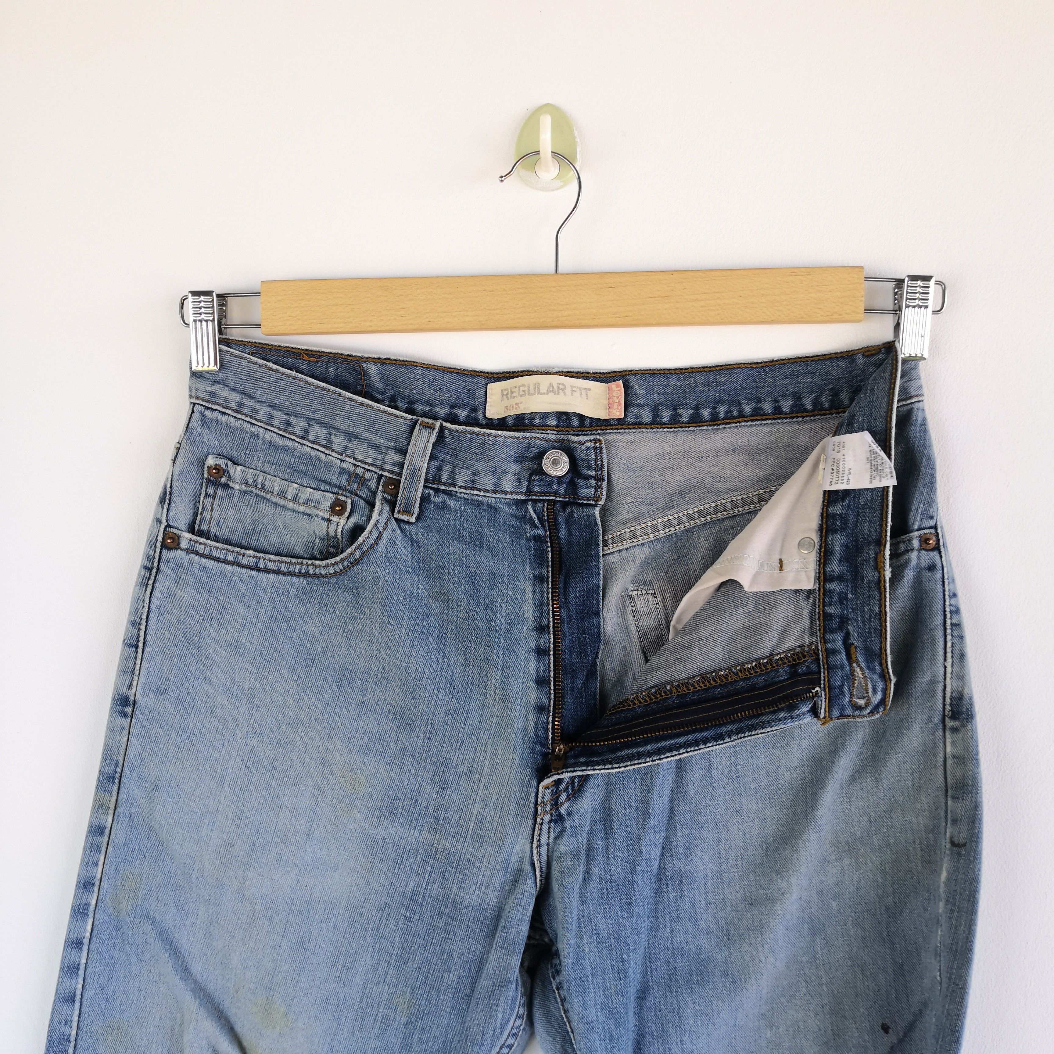 Levi's Vintage Levi's Distressed Jeans Levis 505 Light Wash Denim Size US 34 / EU 50 - 10 Thumbnail
