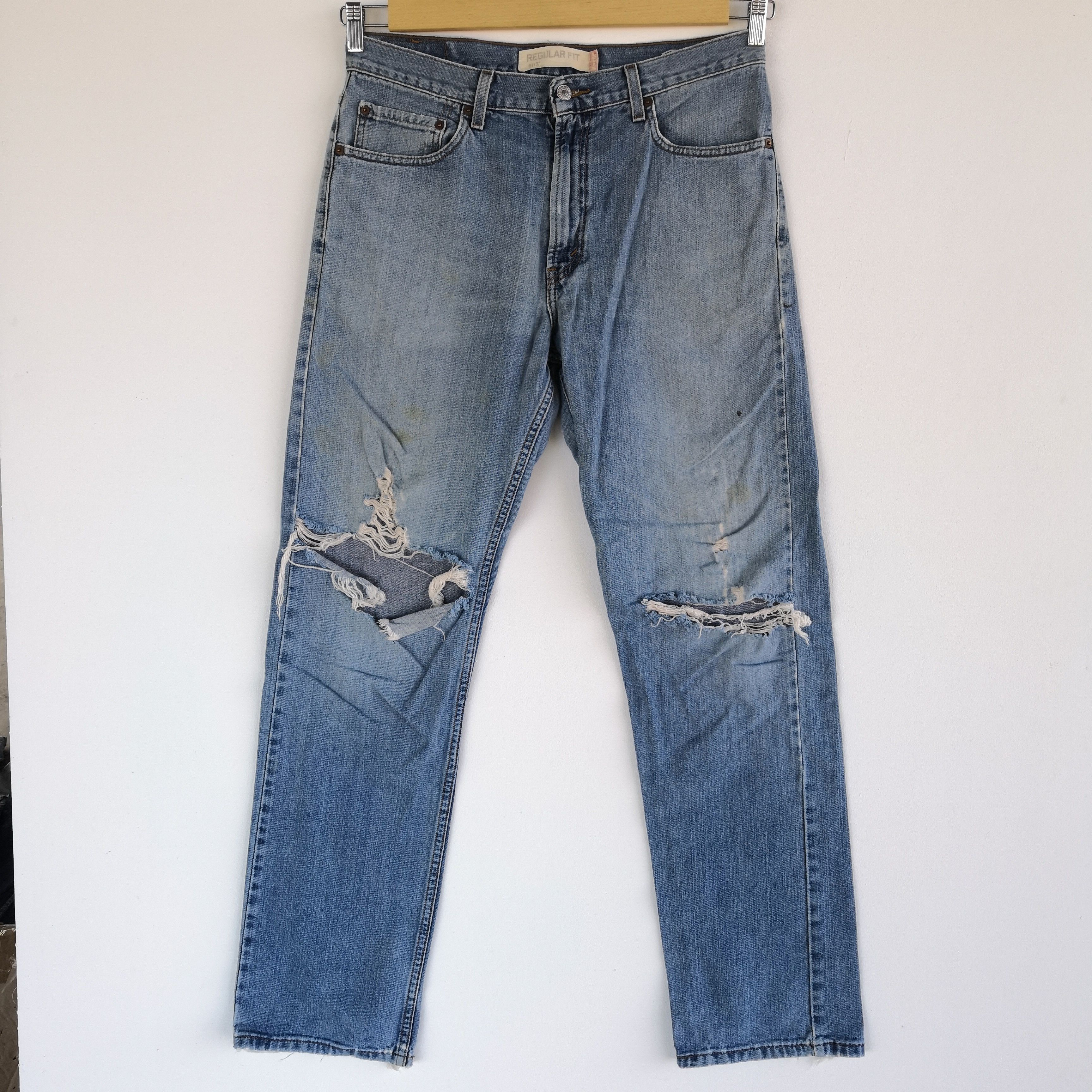 Levi's Vintage Levi's Distressed Jeans Levis 505 Light Wash Denim Size US 34 / EU 50 - 5 Thumbnail