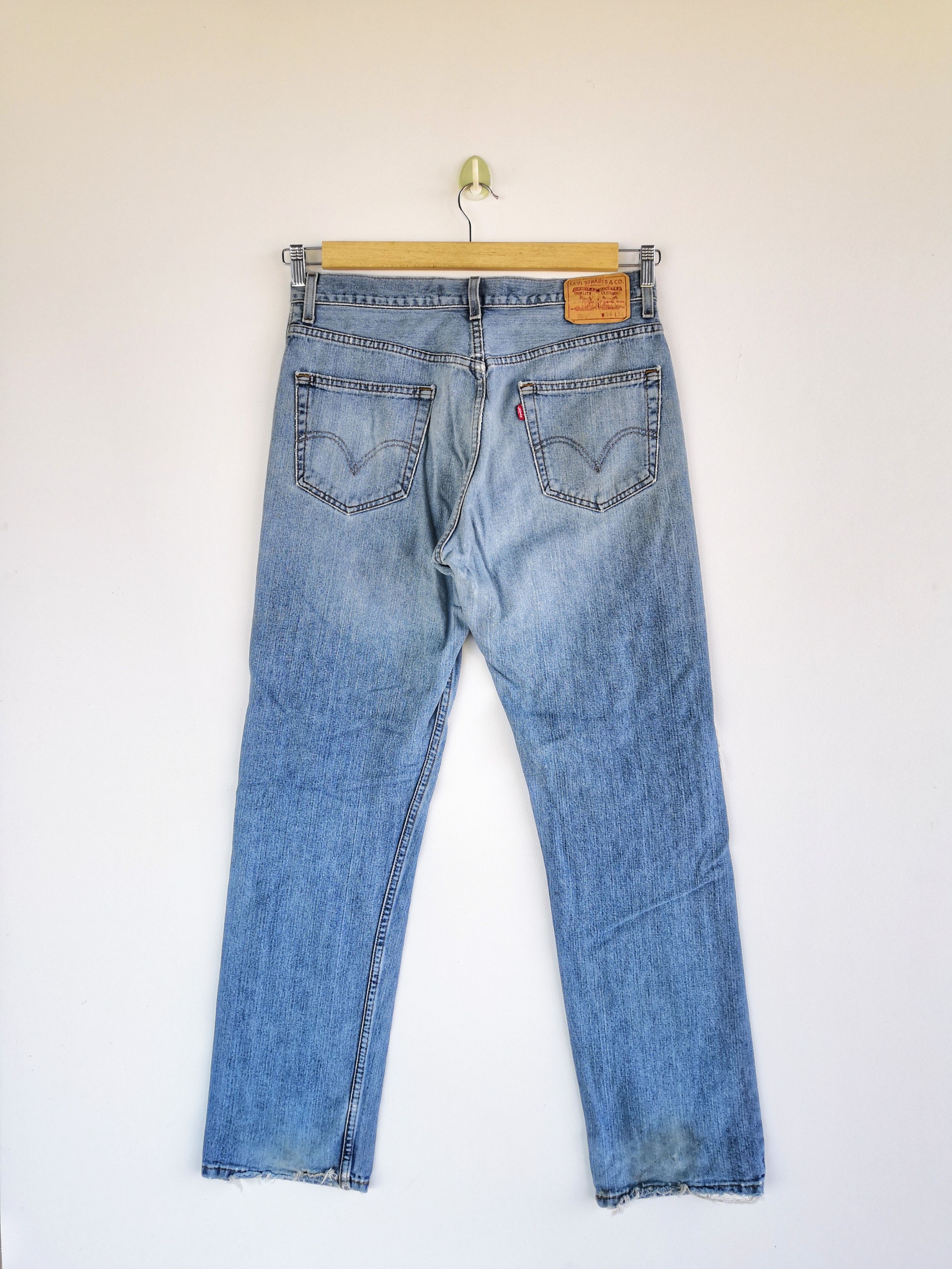 Levi's Vintage Levi's Distressed Jeans Levis 505 Light Wash Denim Size US 34 / EU 50 - 2 Thumbnail