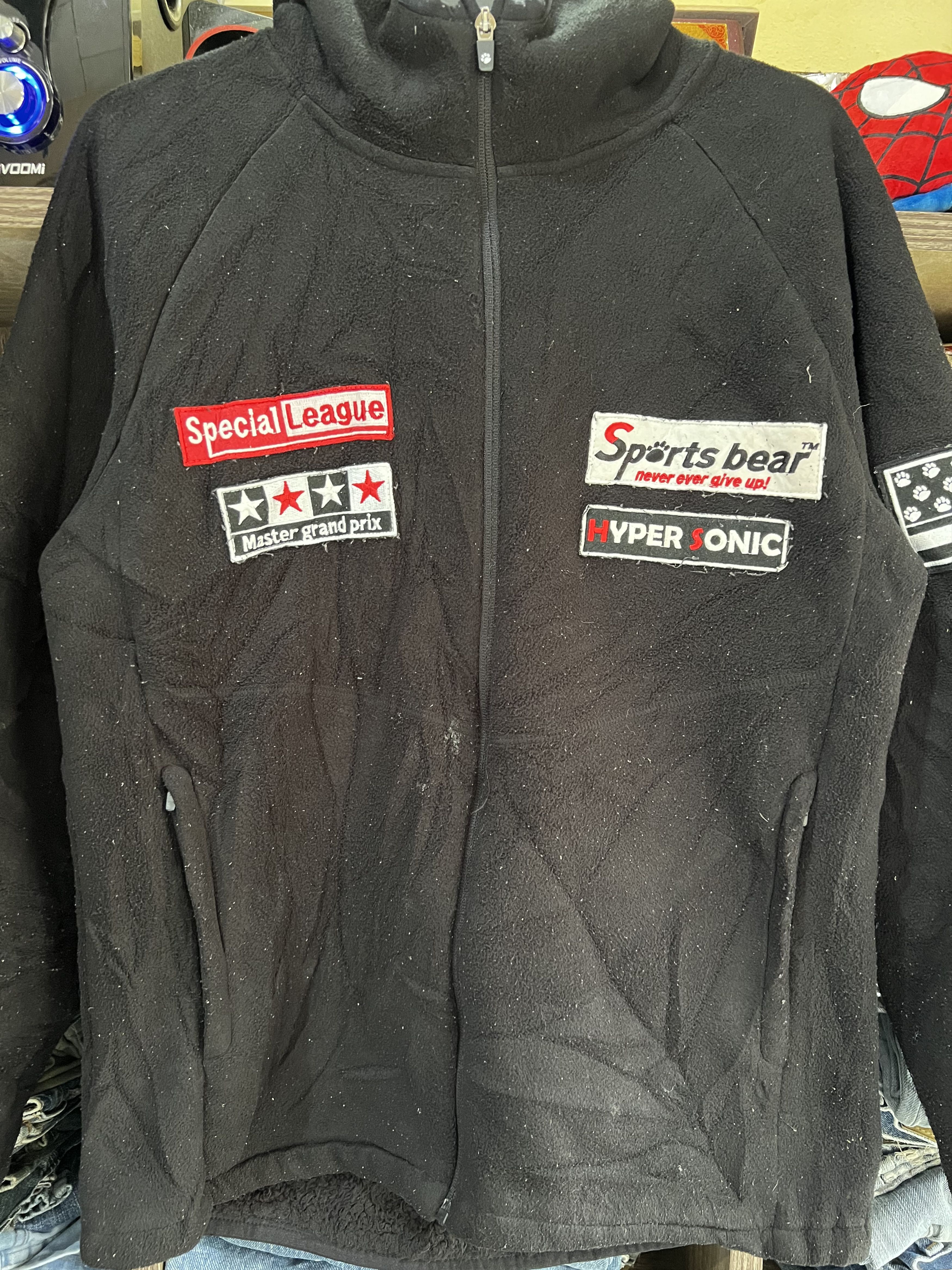 Japanese Brand 🔥Sports Bear Patches Sherpa Zipper Hoodies Size US S / EU 44-46 / 1 - 4 Thumbnail