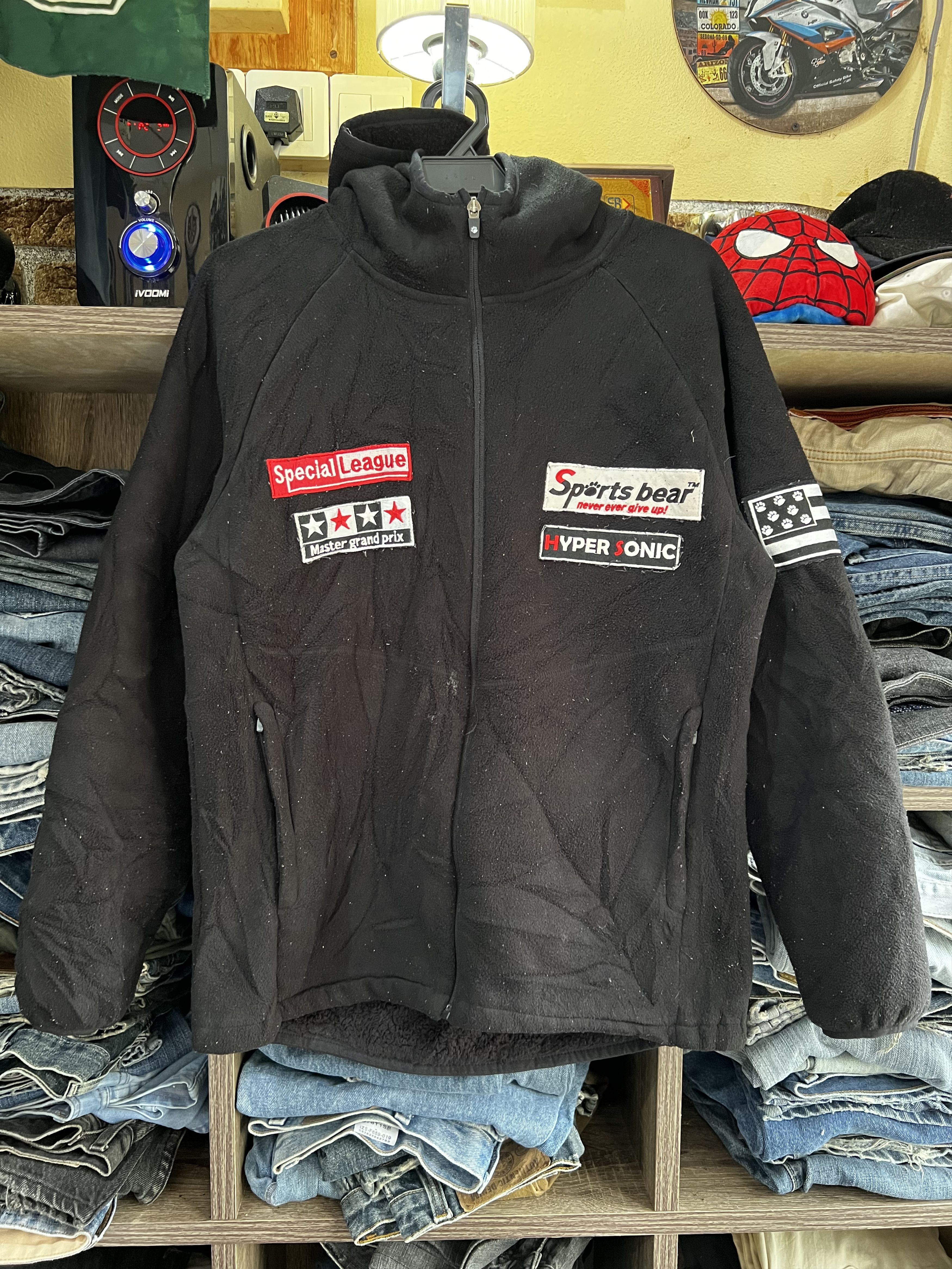 Japanese Brand 🔥Sports Bear Patches Sherpa Zipper Hoodies Size US S / EU 44-46 / 1 - 1 Thumbnail